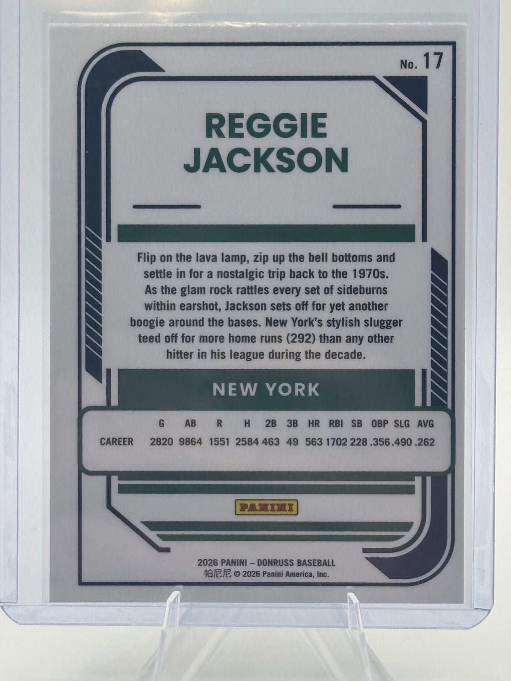 2026 Donruss Reggie Jackson #17 Optic New York Yankees Near Mint or Better