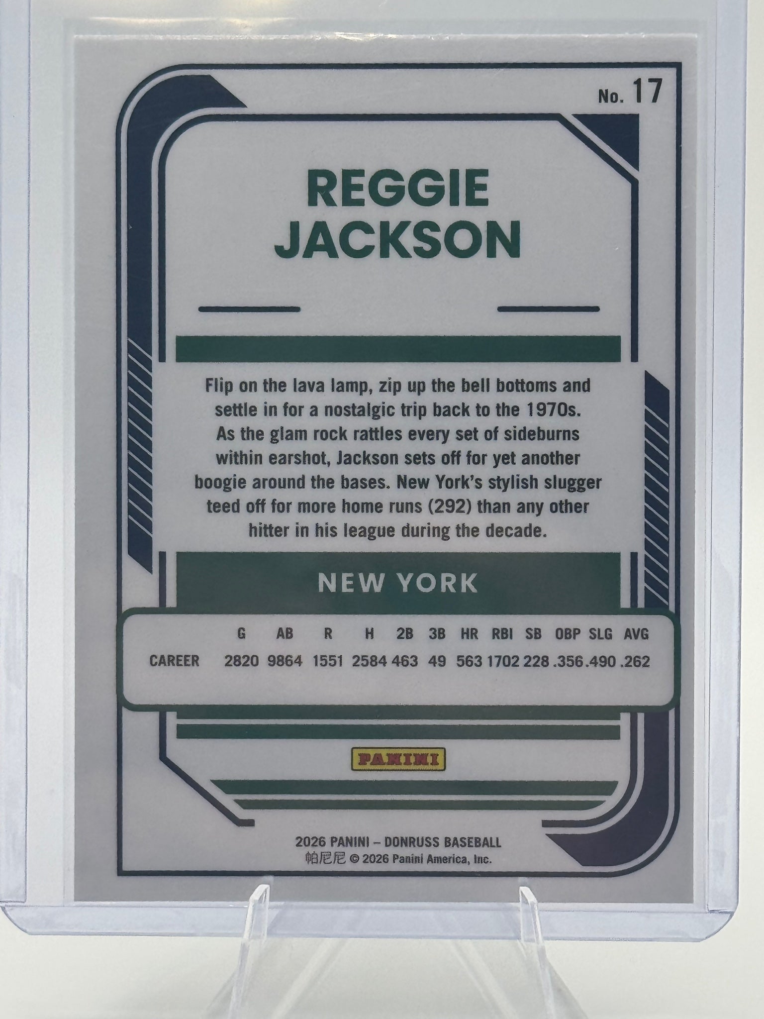 2026 Donruss Reggie Jackson #17 Optic New York Yankees Near Mint or Better