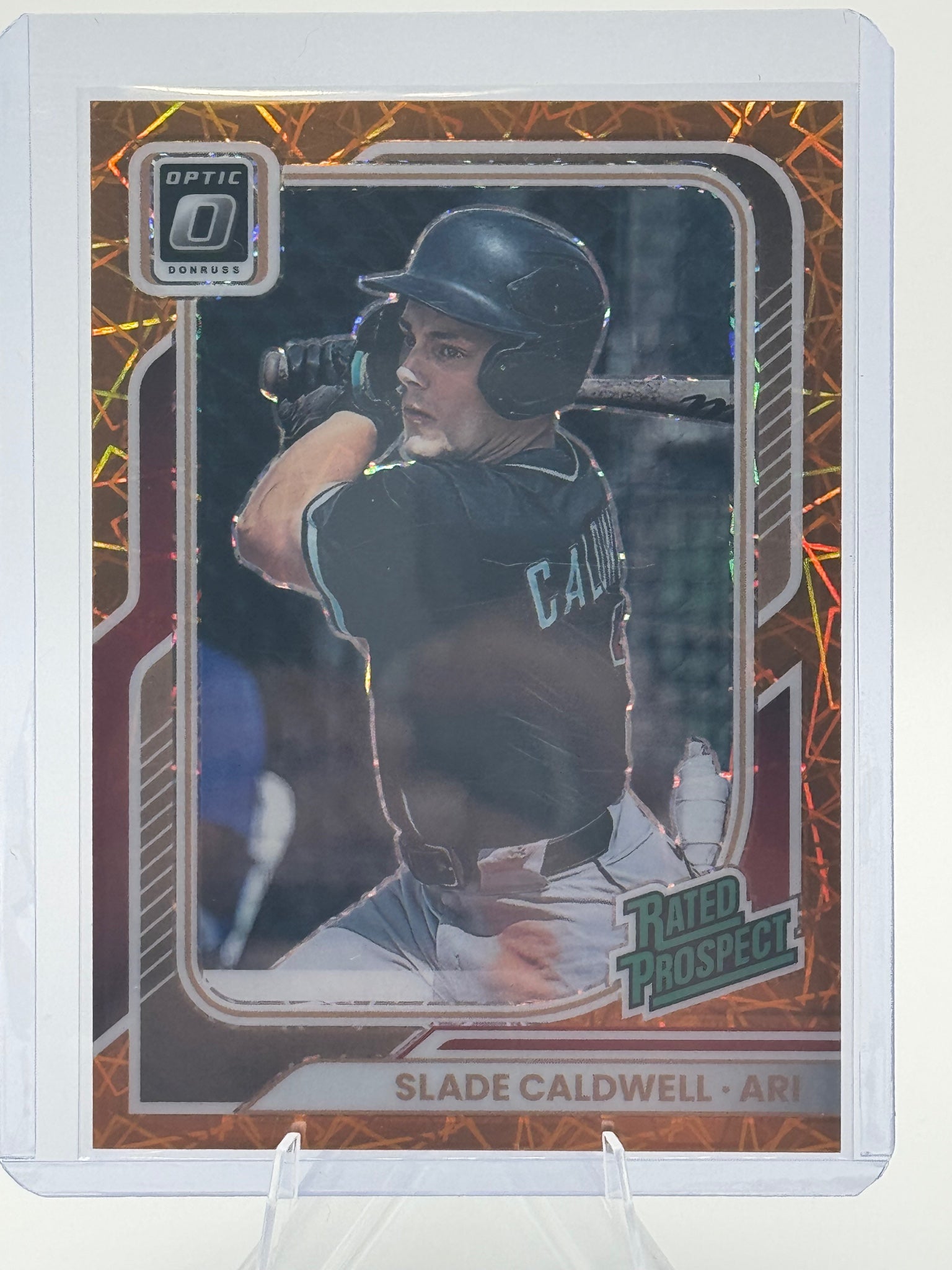 2026 Donruss Slade Caldwell #112 Optic Orange Velocity Arizona Diamondbacks NM
