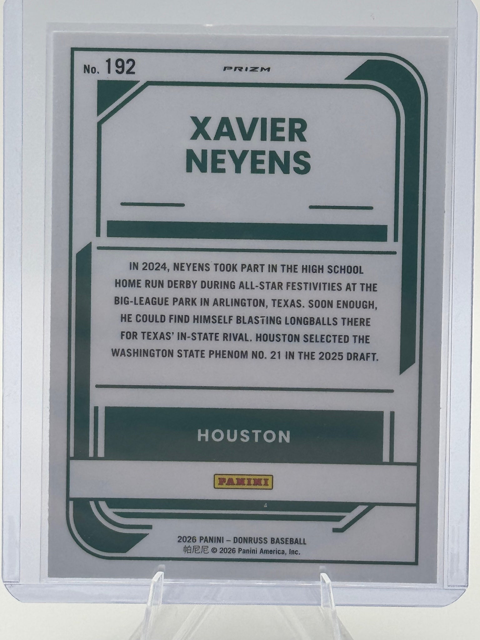 2026 Donruss Xavier Neyens #192 Optic Circles Houston Astros Near Mint or Better