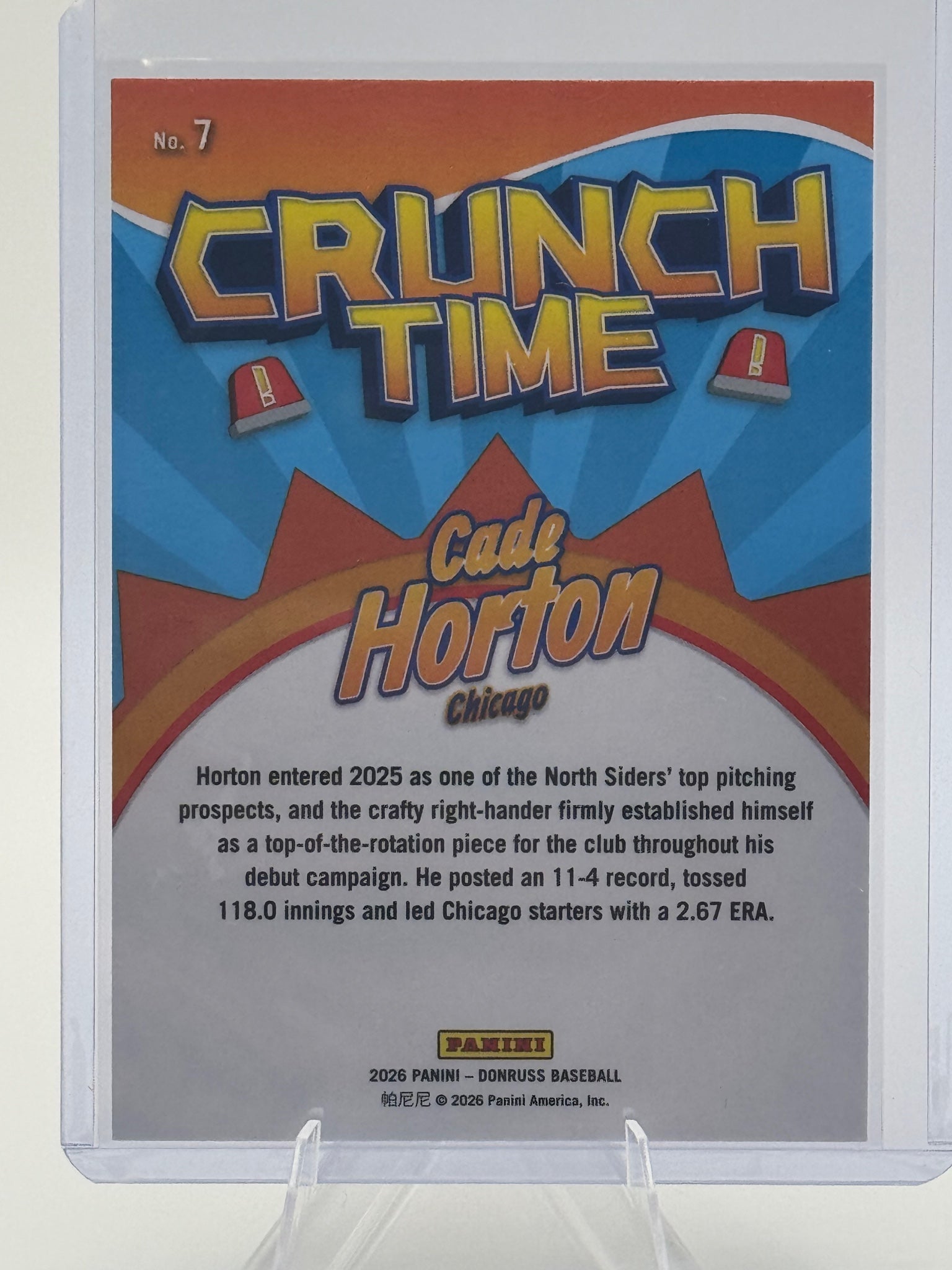 2026 Donruss Cade Horton #7 Crunch Time Chicago Cubs Near Mint or Better