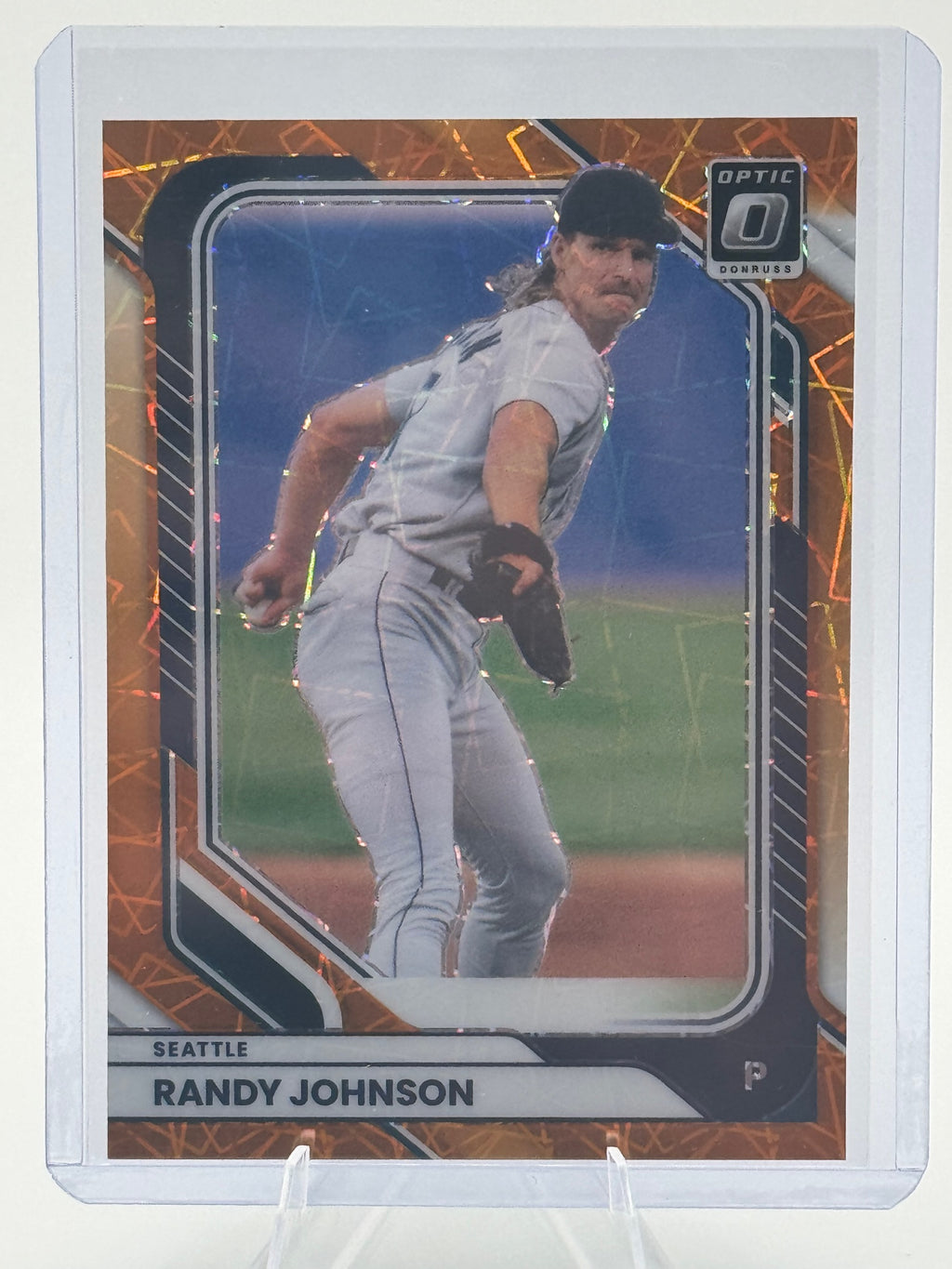 2026 Donruss Randy Johnson #23 Optic Orange Velocity Seattle Mariners Near Mint