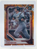 2026 Donruss Carlton Fisk #79 Optic Orange Velocity Boston Red Sox Near Mint