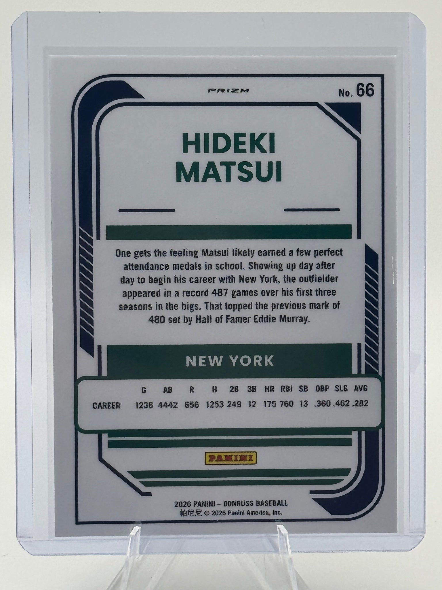 2026 Donruss Hideki Matsui #66 Optic Circles New York Yankees NM