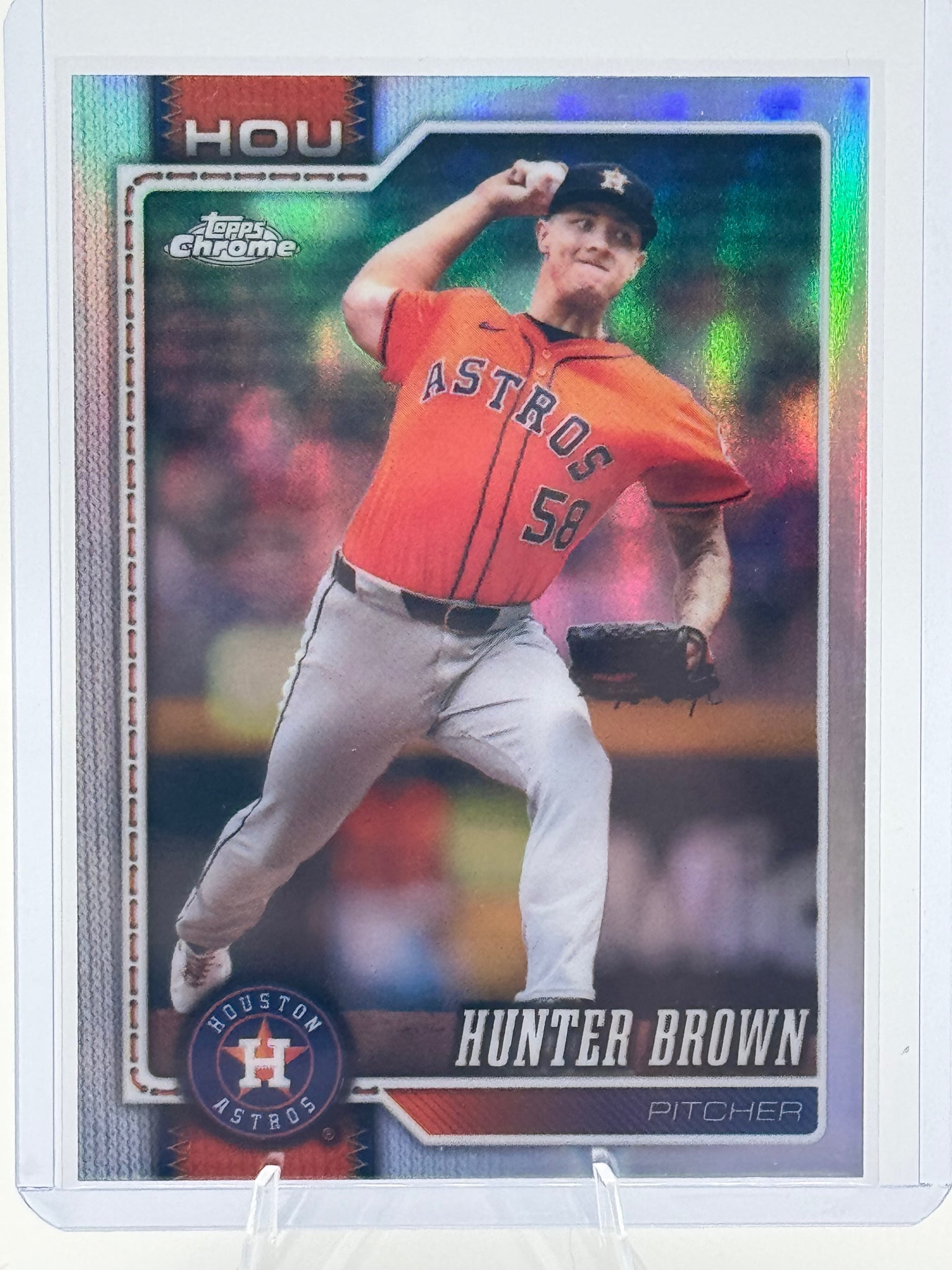 2026 Topps Chrome Hunter Brown #285 Refractors Houston Astros Near Mint