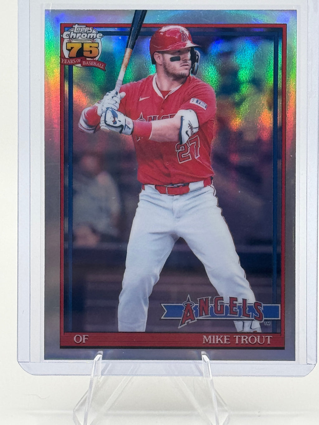 2026 Topps Chrome Mike Trout #91CB-6 1991 Los Angeles Angels NM