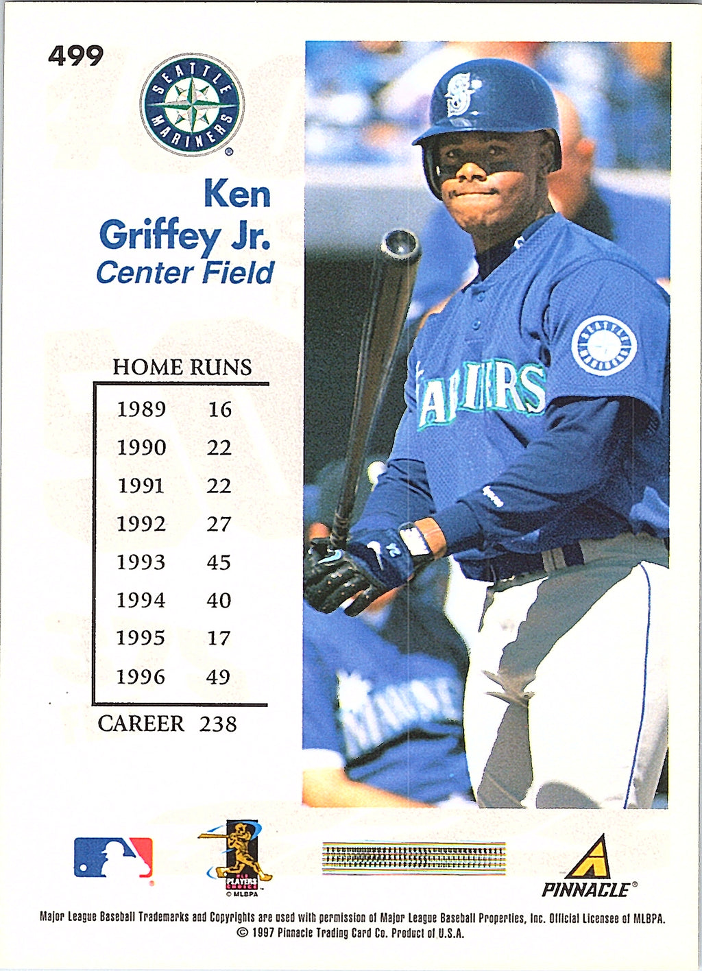 1997 Score Ken Griffey Jr. #499 Seattle Mariners Excellent