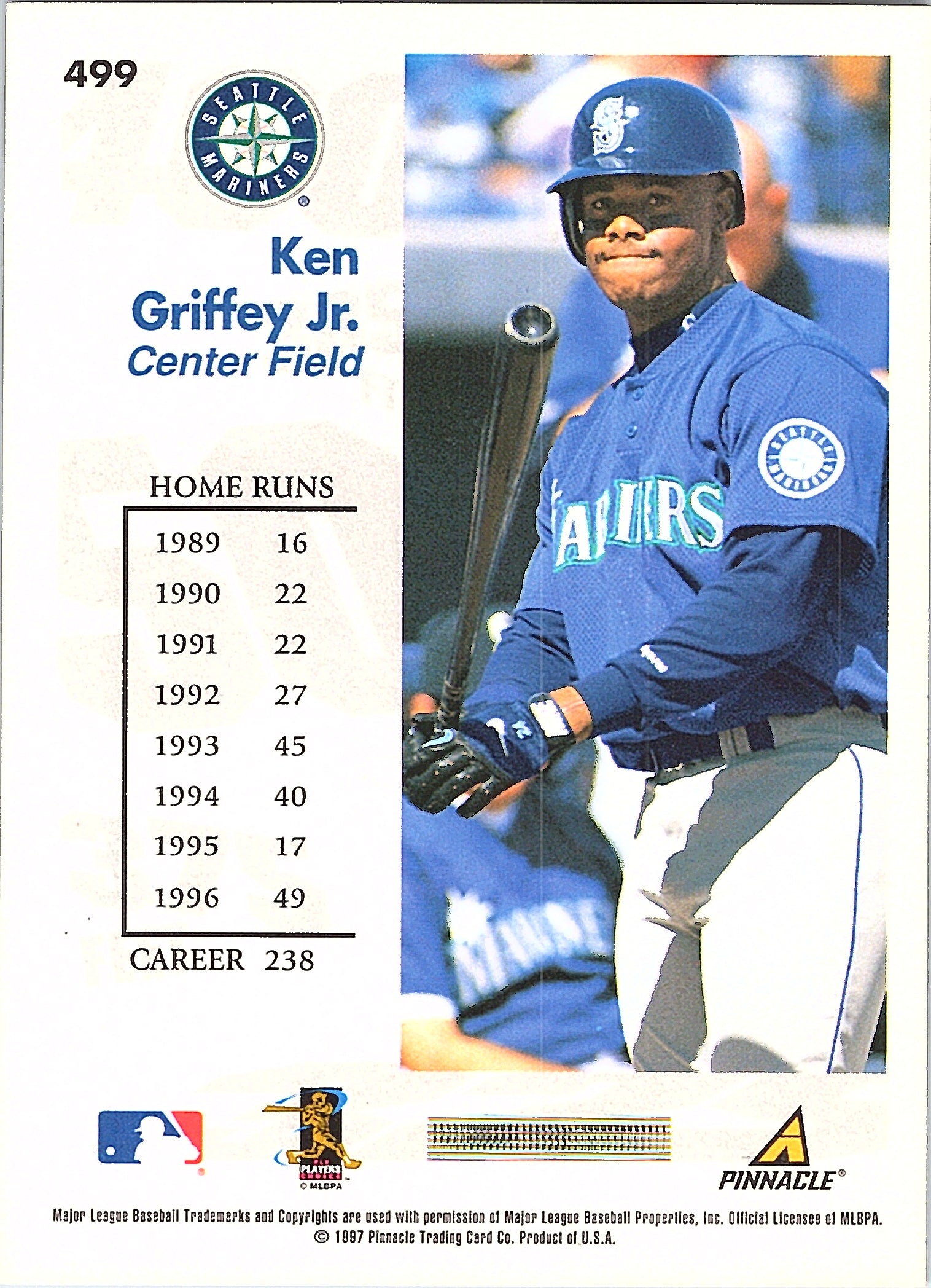 1997 Score Ken Griffey Jr. #499 Seattle Mariners Excellent