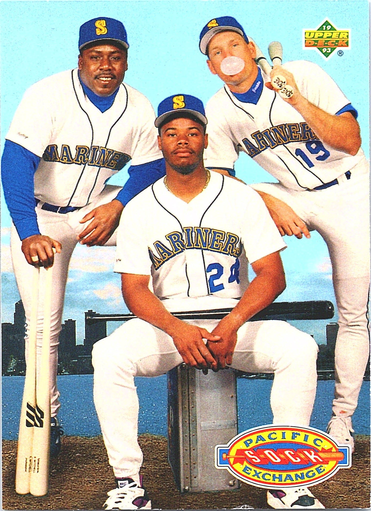 1993 Upper Deck Ken Griffey Jr. Jay Buhner Kevin Mitchell #55 Seattle Mariners