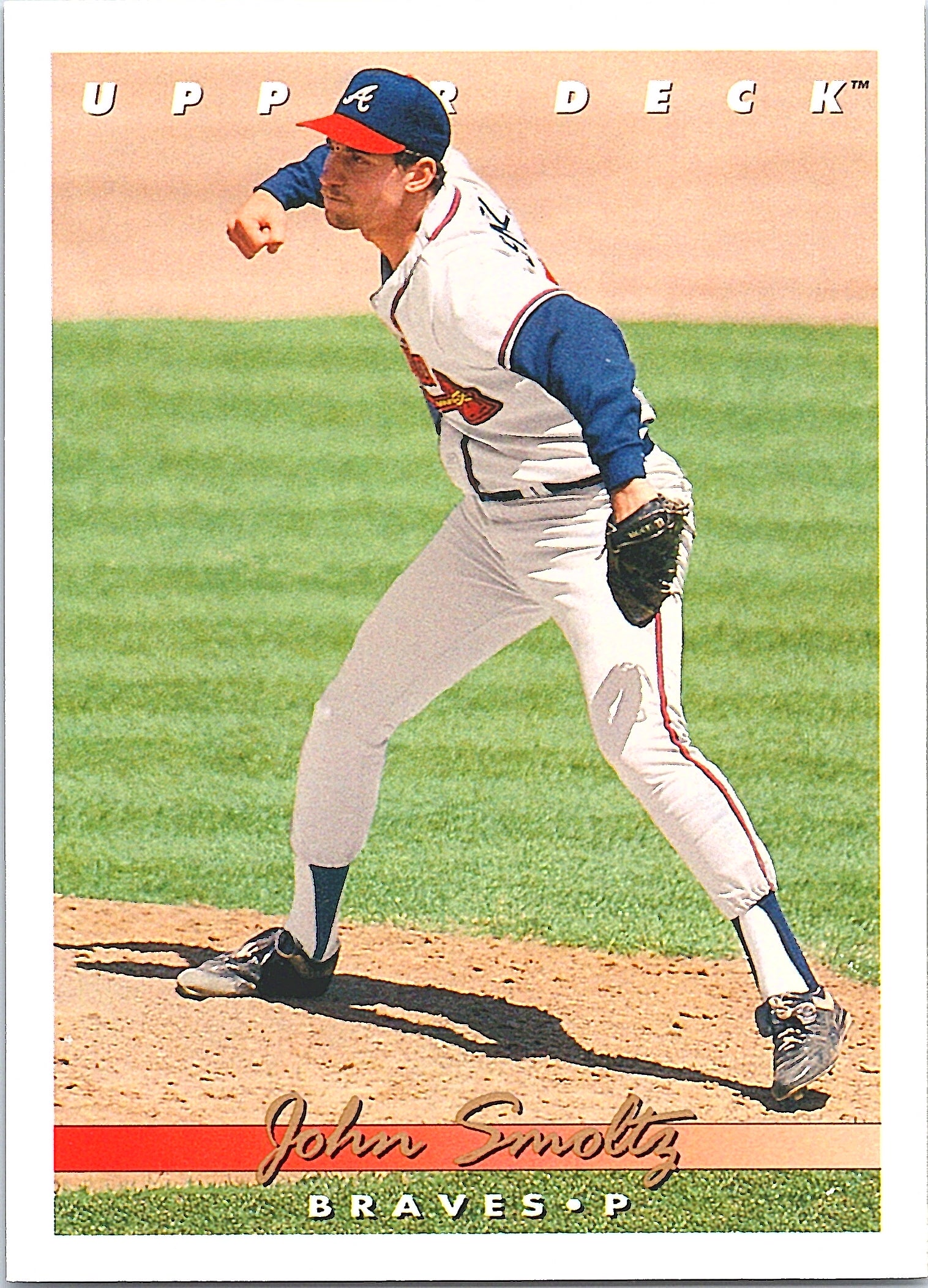 1993 Upper Deck John Smoltz #363 Atlanta Braves Excellent