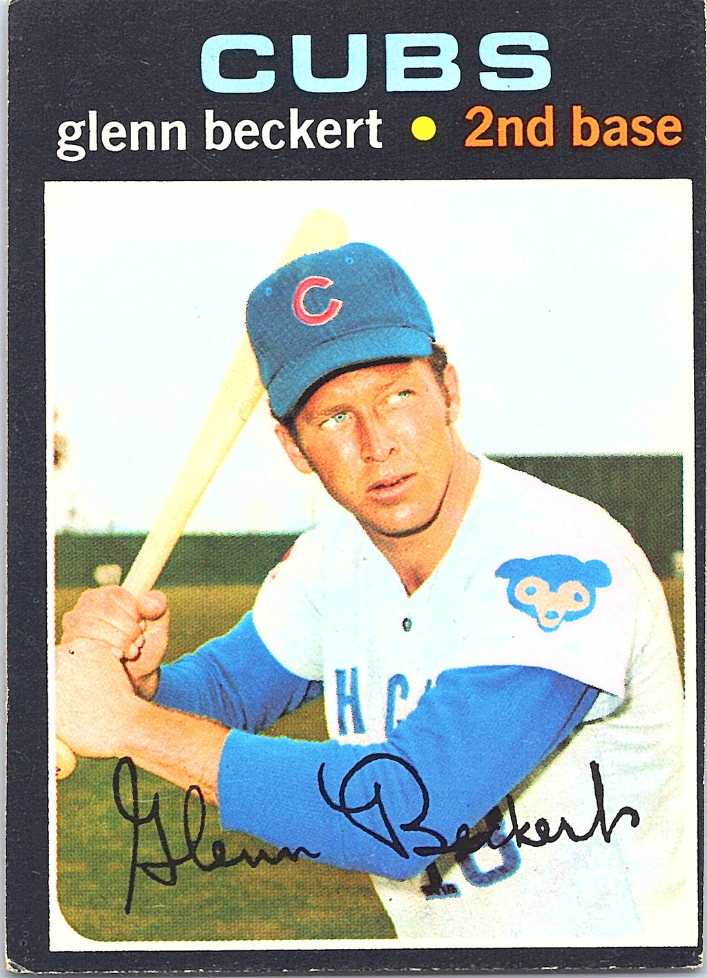 1971 Topps Glenn Beckert #390 Chicago Cubs Excellent