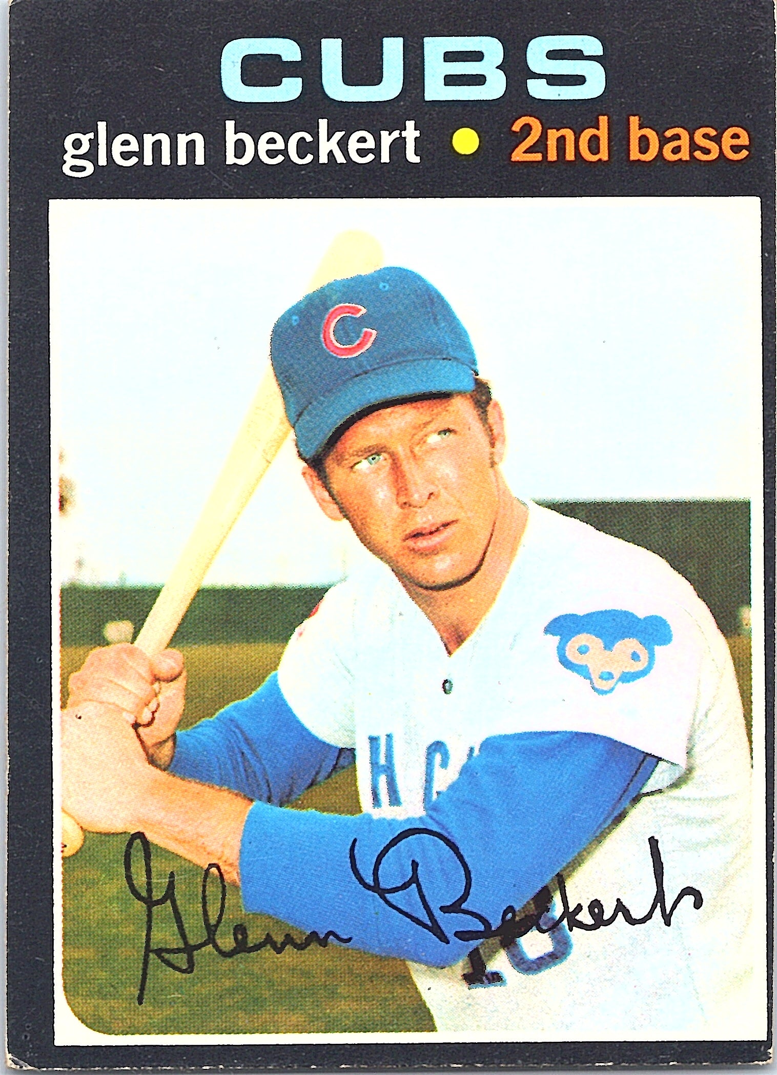 1971 Topps Glenn Beckert #390 Chicago Cubs Excellent