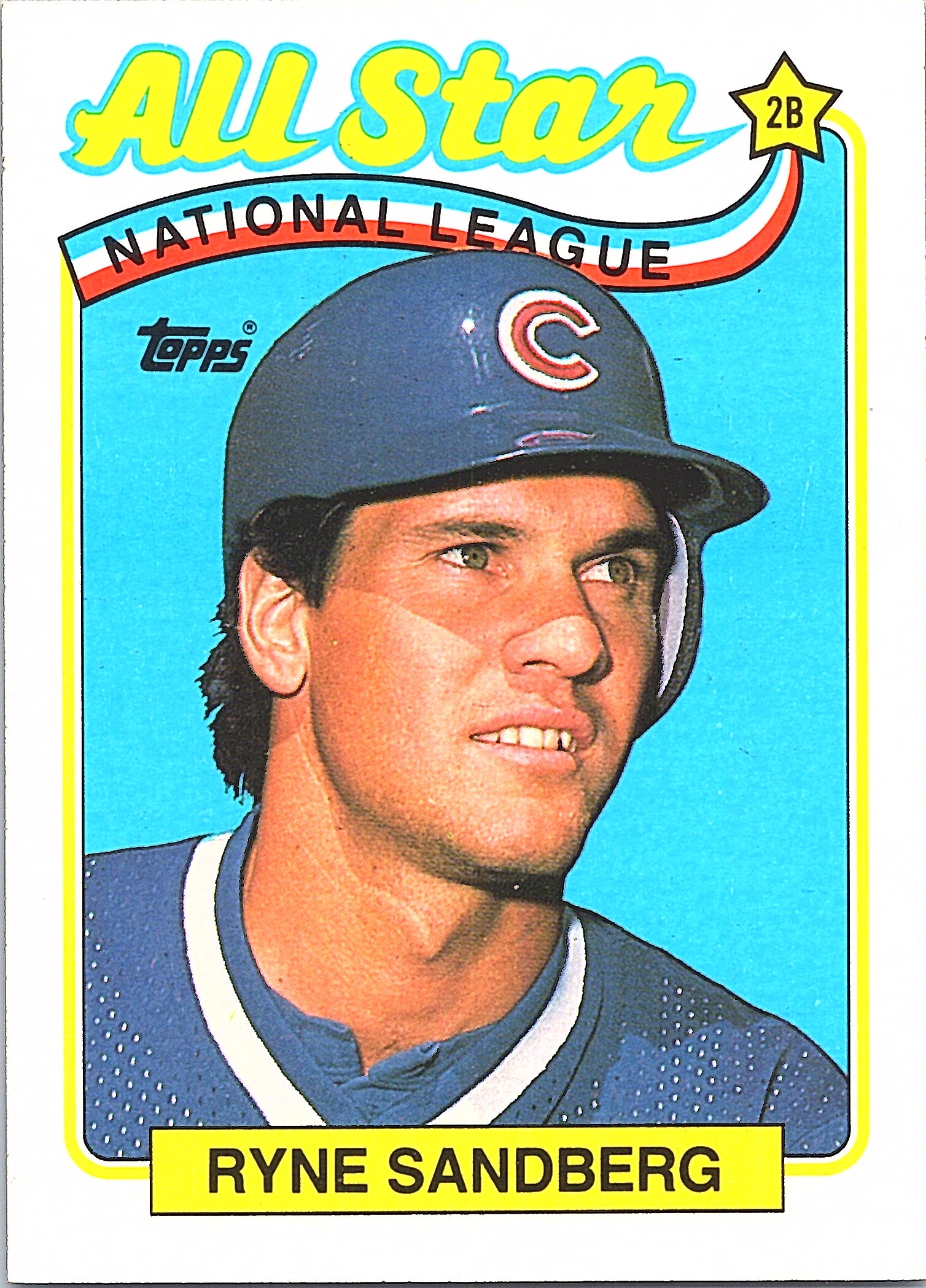 1989 Topps Ryne Sandberg #387 Chicago Cubs Excellent