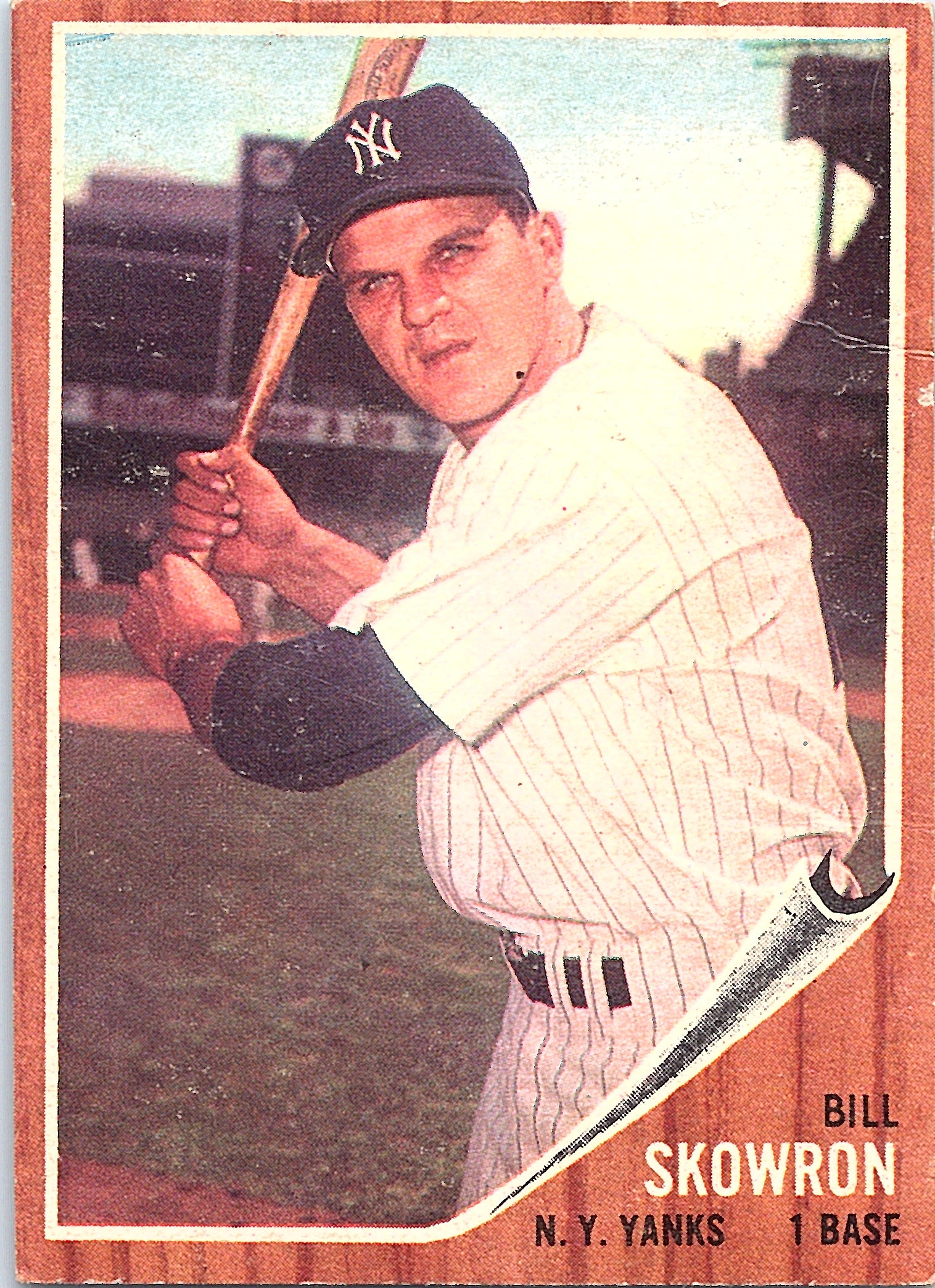 1962 Topps Bill Skowron #110a New York Yankees Excellent