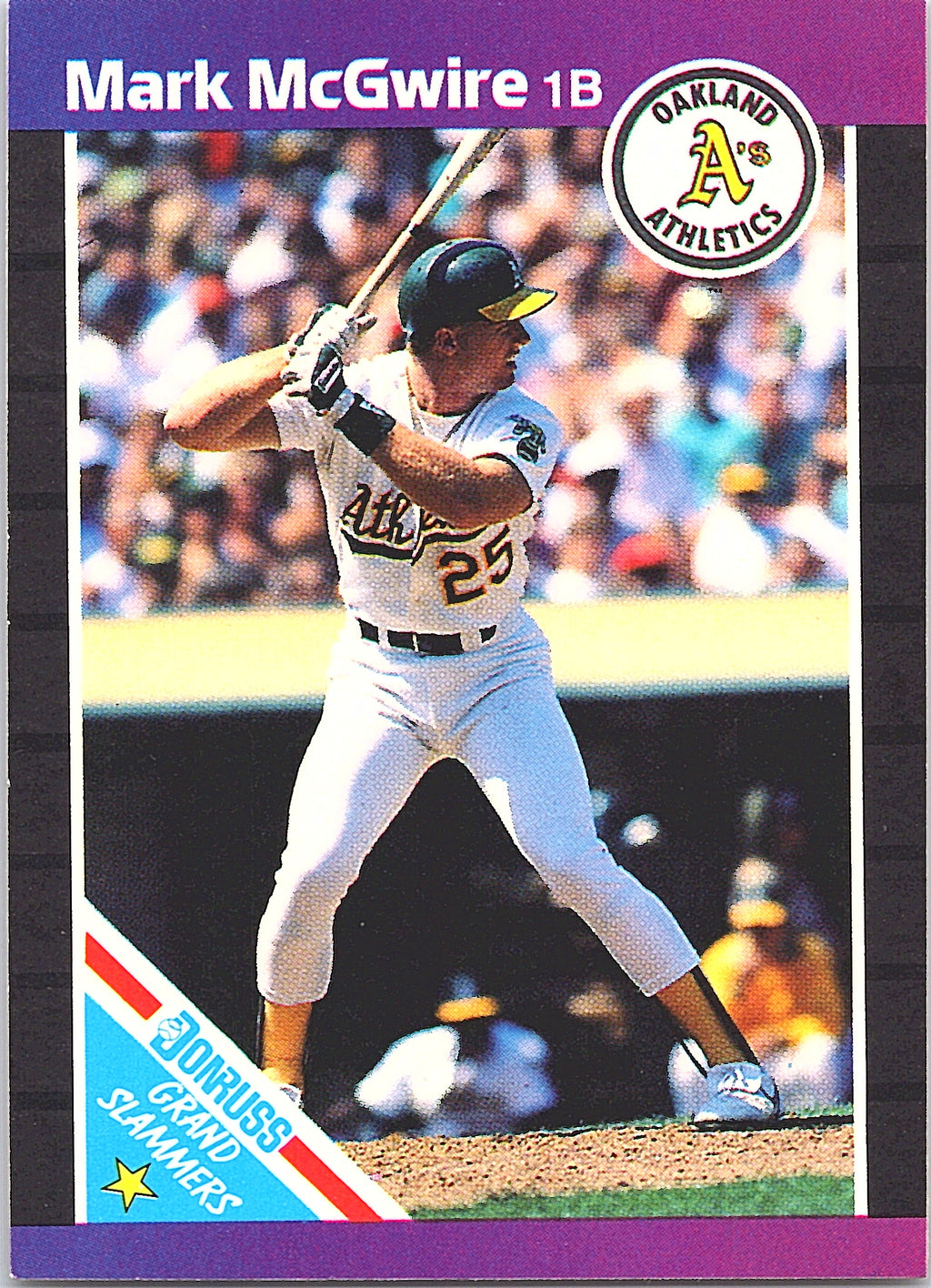 1989 Donruss Mark McGwire #7 Grand Slammers Oakland Athletics Excellent