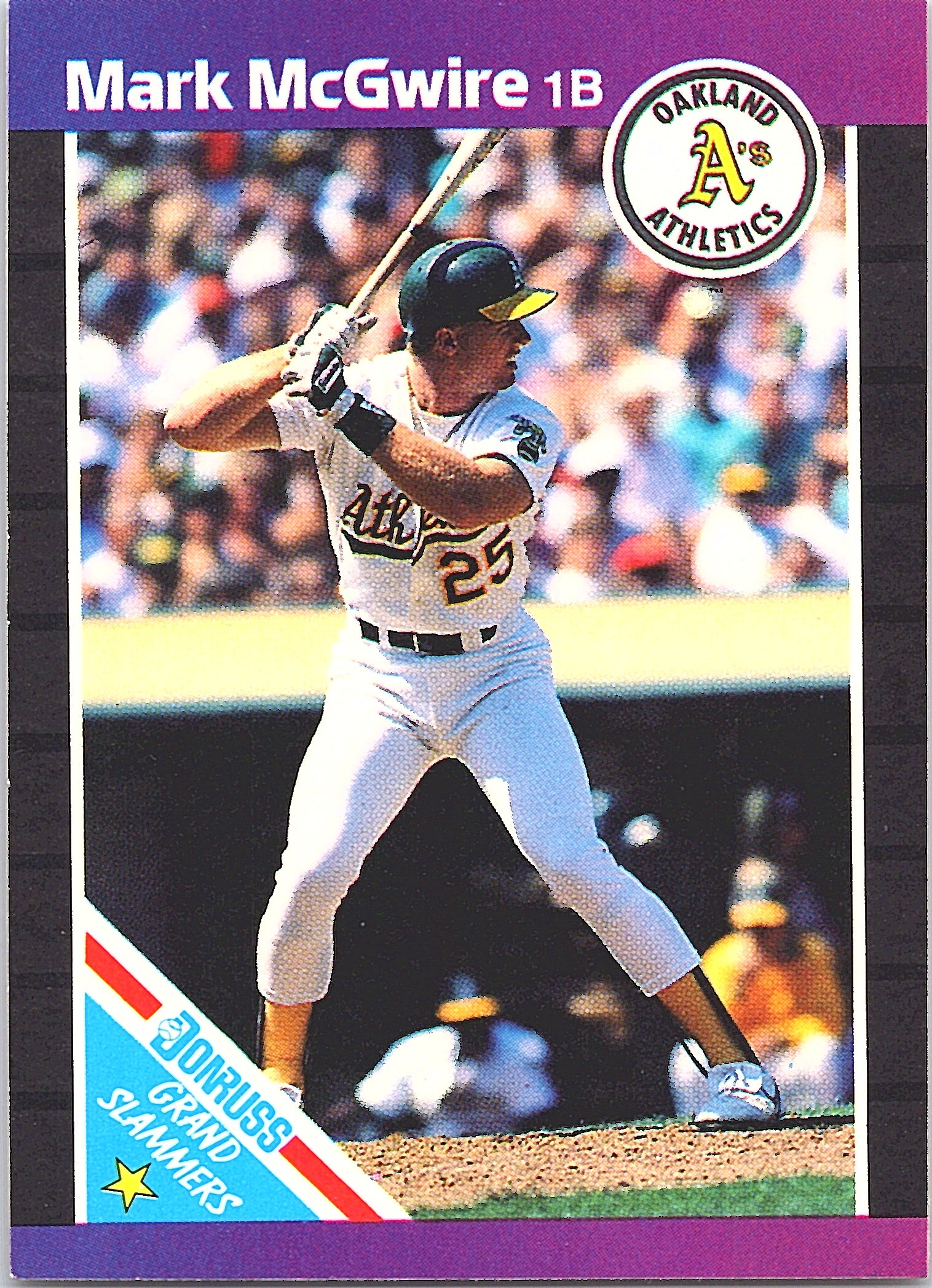 1989 Donruss Mark McGwire #7 Grand Slammers Oakland Athletics Excellent