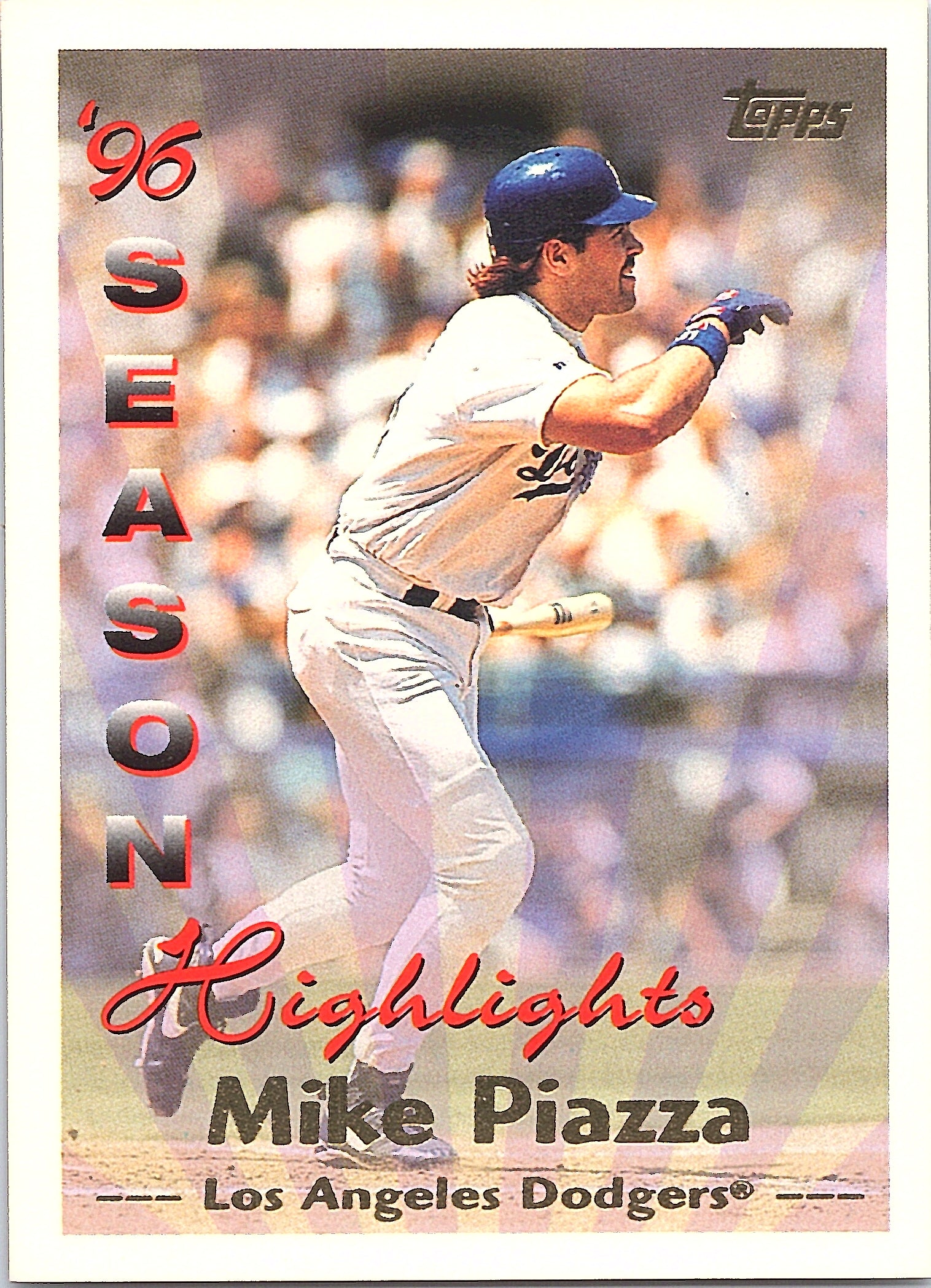 1997 Topps Mike Piazza #104 Los Angeles Dodgers Excellent