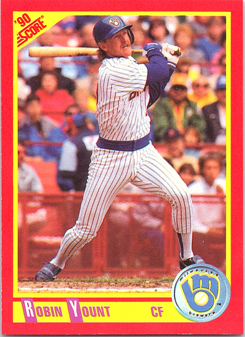 1990 Score Robin Yount #320 Milwaukee Brewers Excellent