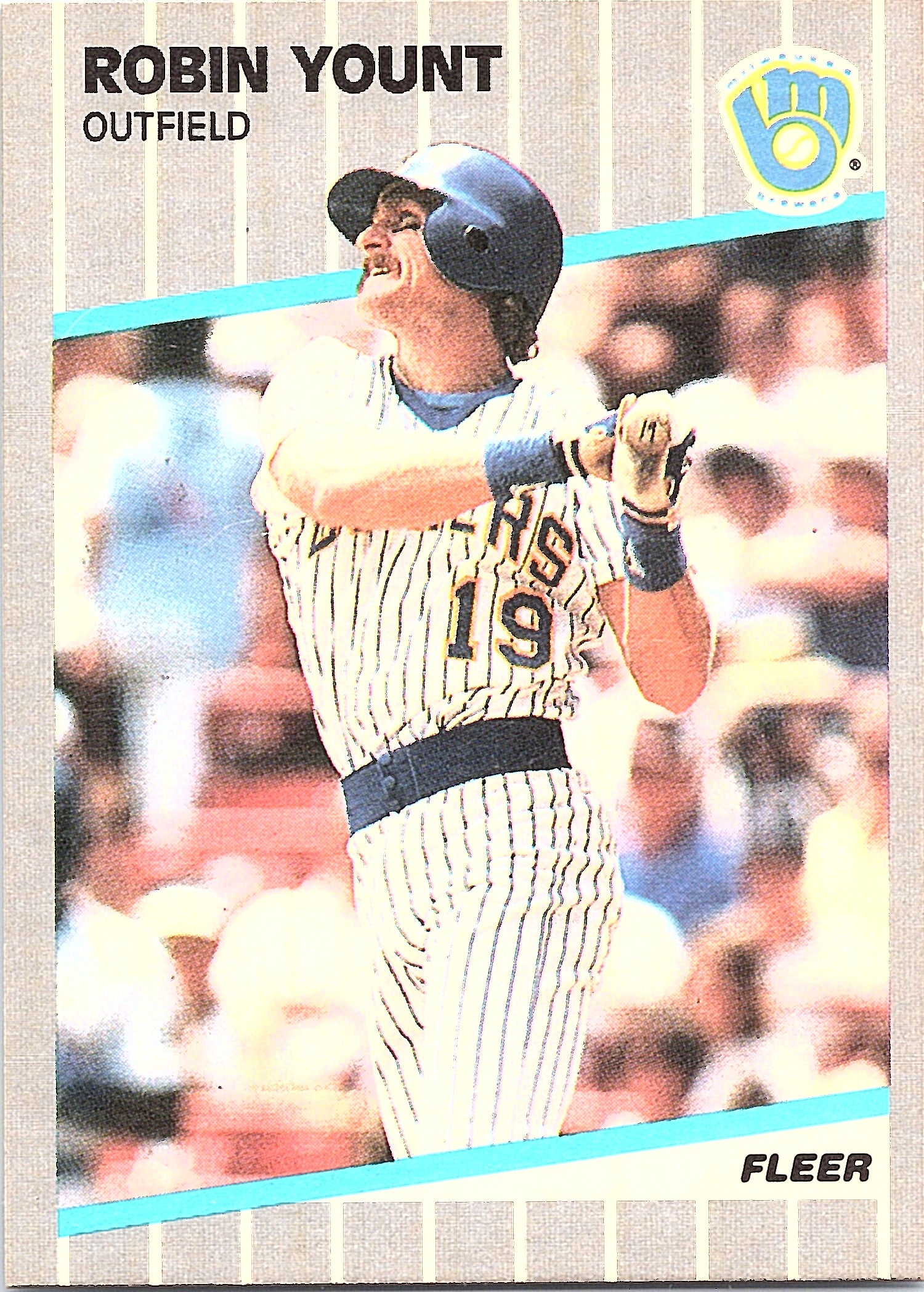 1989 Fleer Robin Yount #200 Milwaukee Brewers Excellent