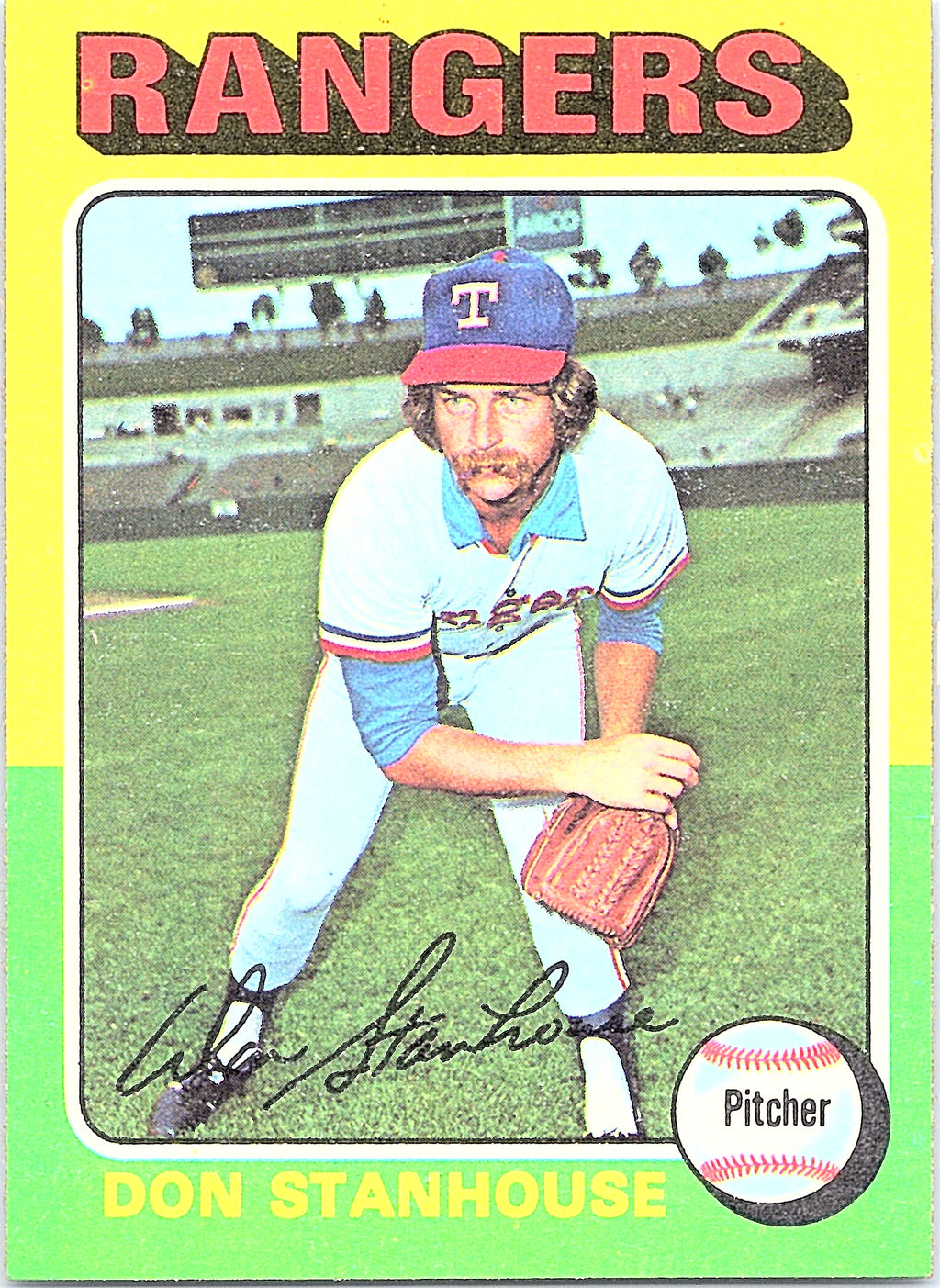 1975 Topps Don Stanhouse #493 Texas Rangers Excellent
