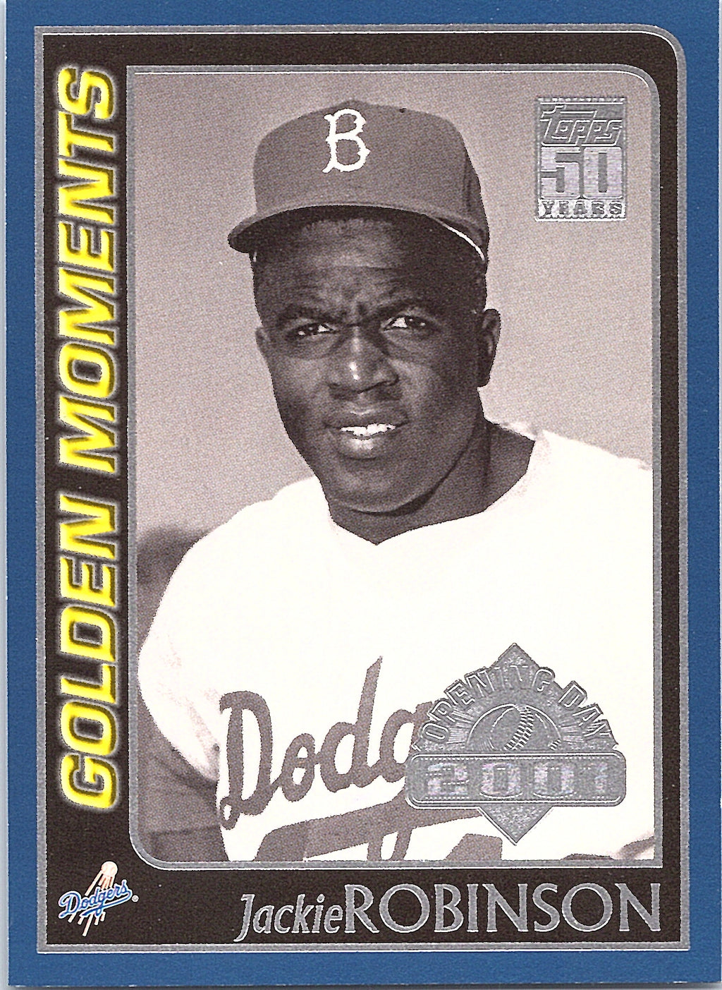 2001 Topps Jackie Robinson #783 Home Team Advantage Brooklyn Dodgers Excellent