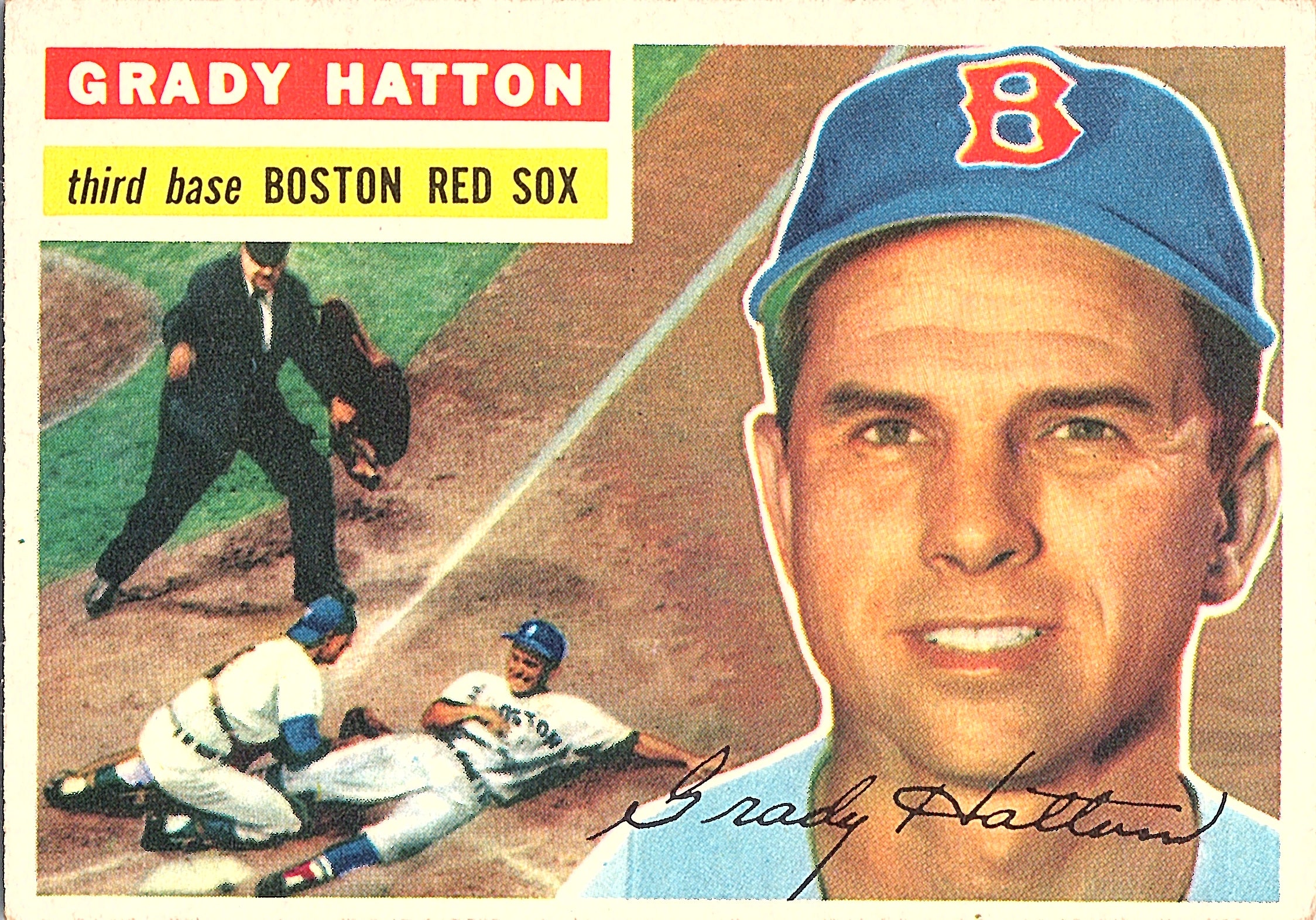 1956 Topps Grady Hatton #26b Boston Red Sox Excellent