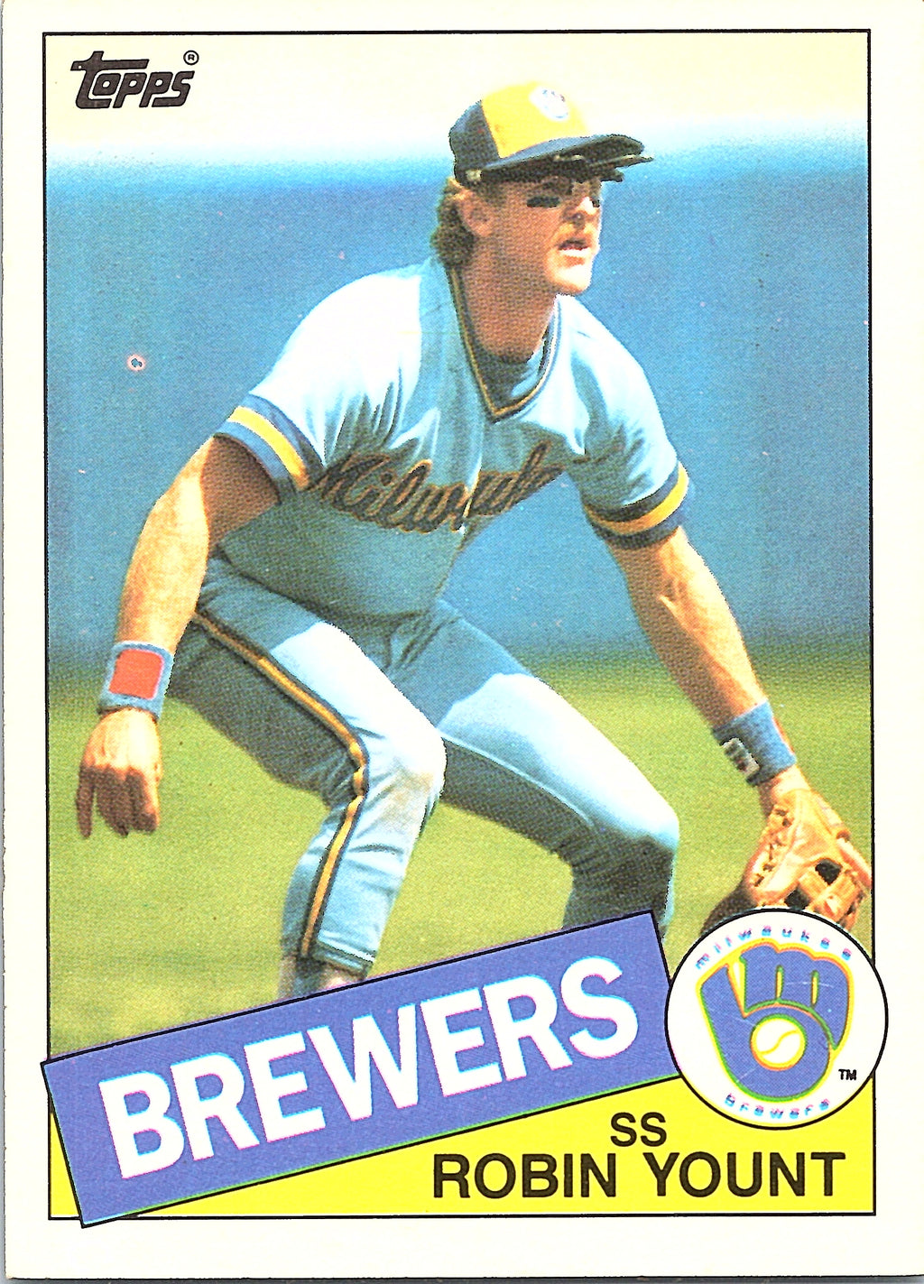 1985 Topps Robin Yount #340 Milwaukee Brewers Excellent