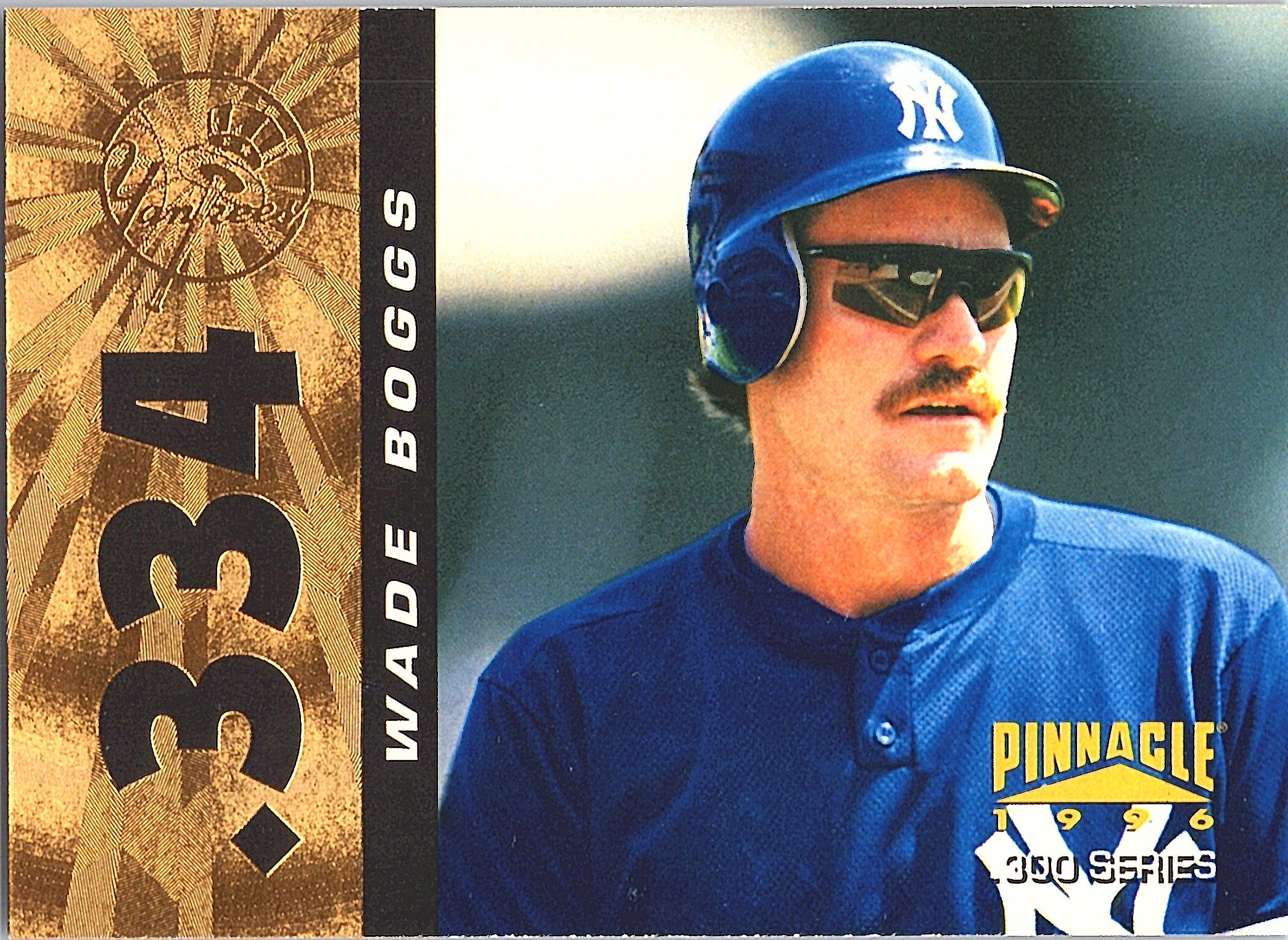 1996 Pinnacle Wade Boggs #334 New York Yankees Excellent