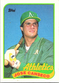 1989 Topps Jose Canseco #500 Oakland Athletics Excellent