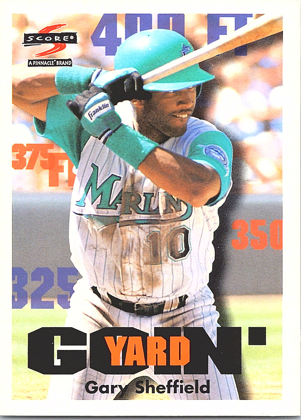 1997 Score Gary Sheffield #515 Florida Marlins Excellent
