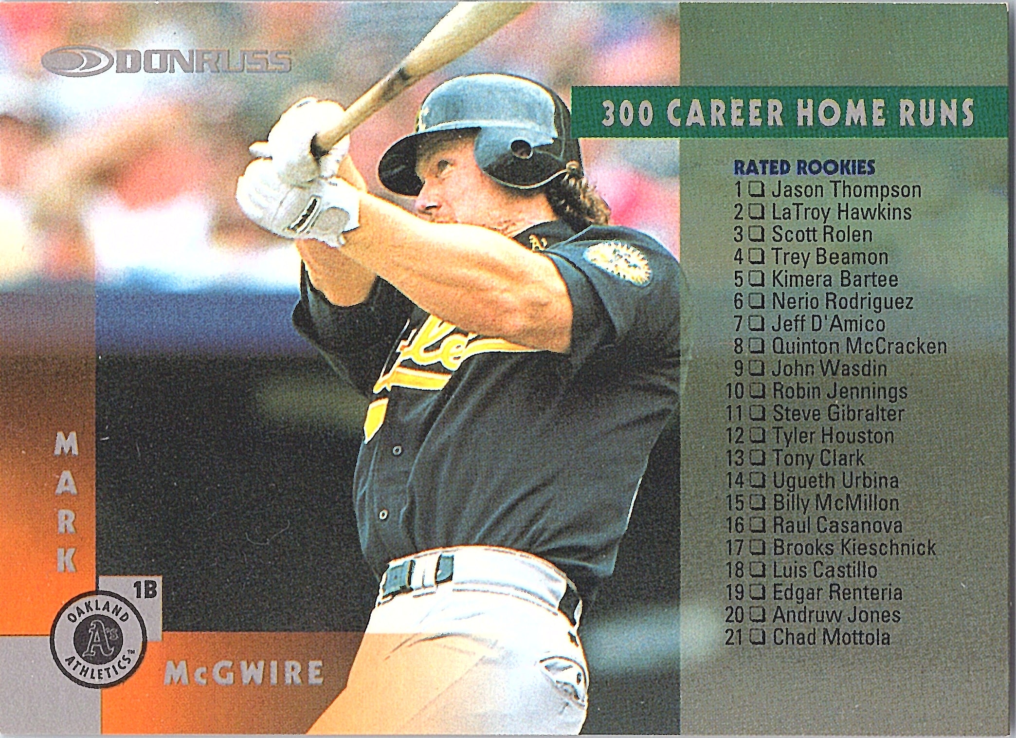 1997 Donruss Mark McGwire #270 Oakland Athletics Excellent