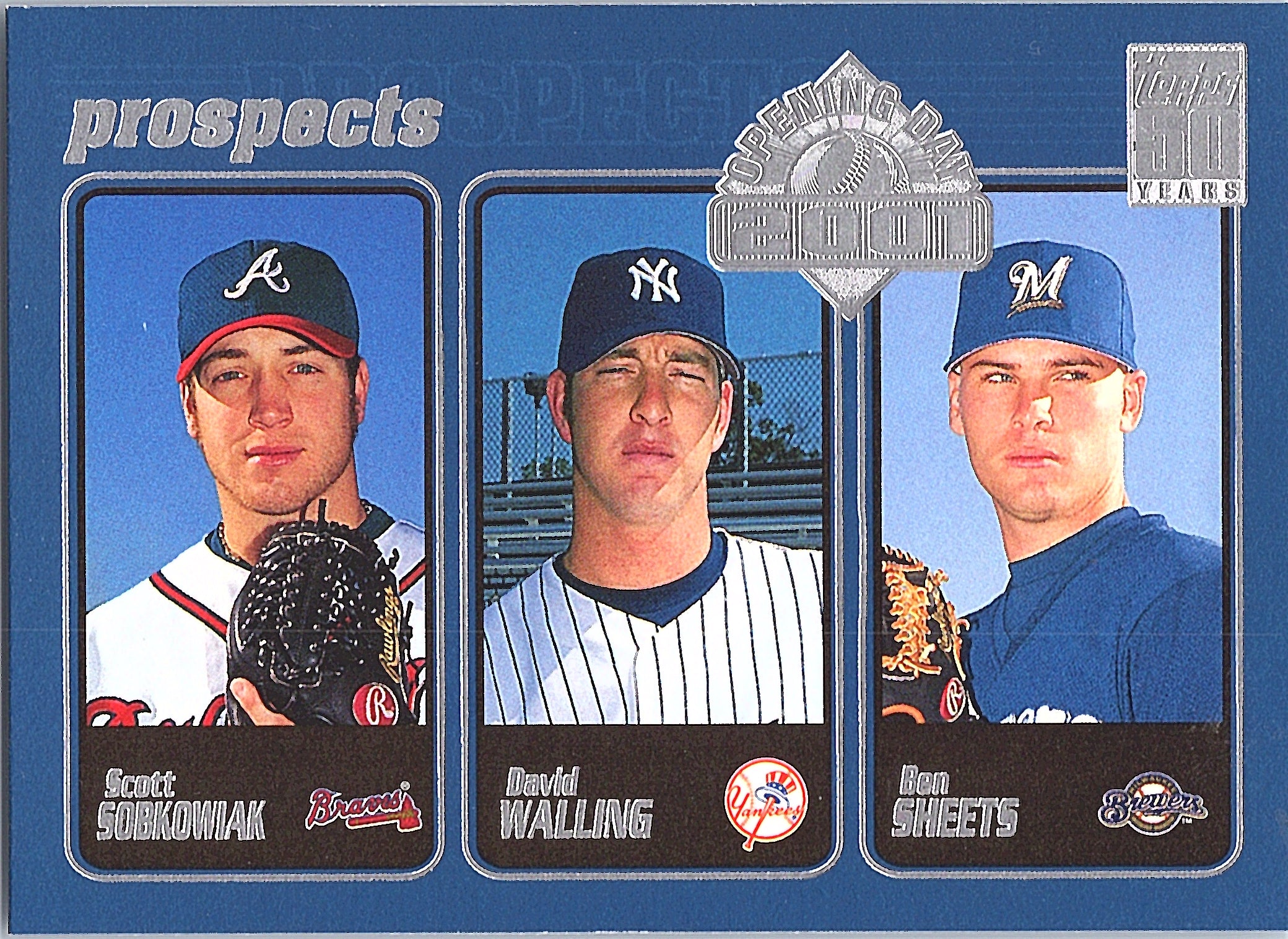 2001 Topps Opening Day Scott Sobkowiak David Walling Ben Sheets #153 Excellent