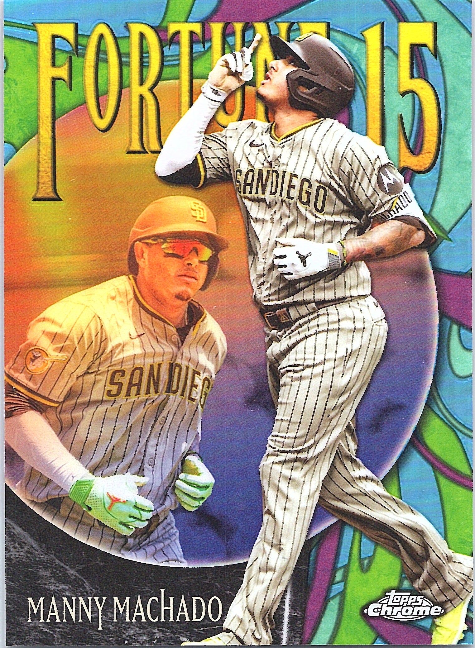 2025 Topps Chrome Update Manny Machado #F15-4 Fortune 15 San Diego Padres NM