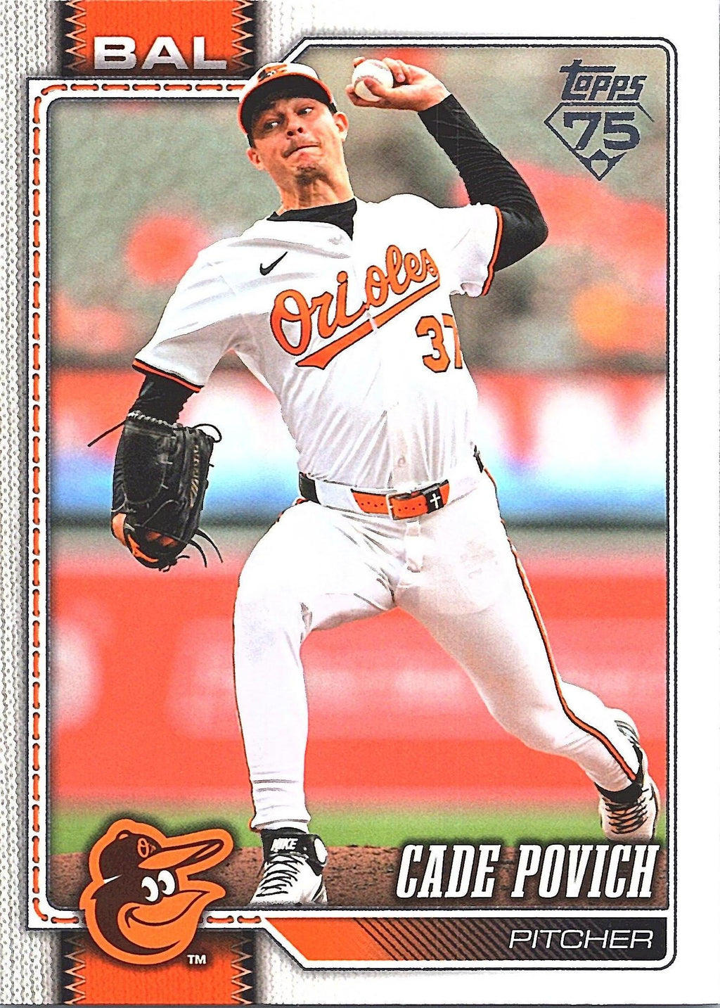 2026 Topps Cade Povich #555 Gold Baltimore Orioles Near Mint or Better