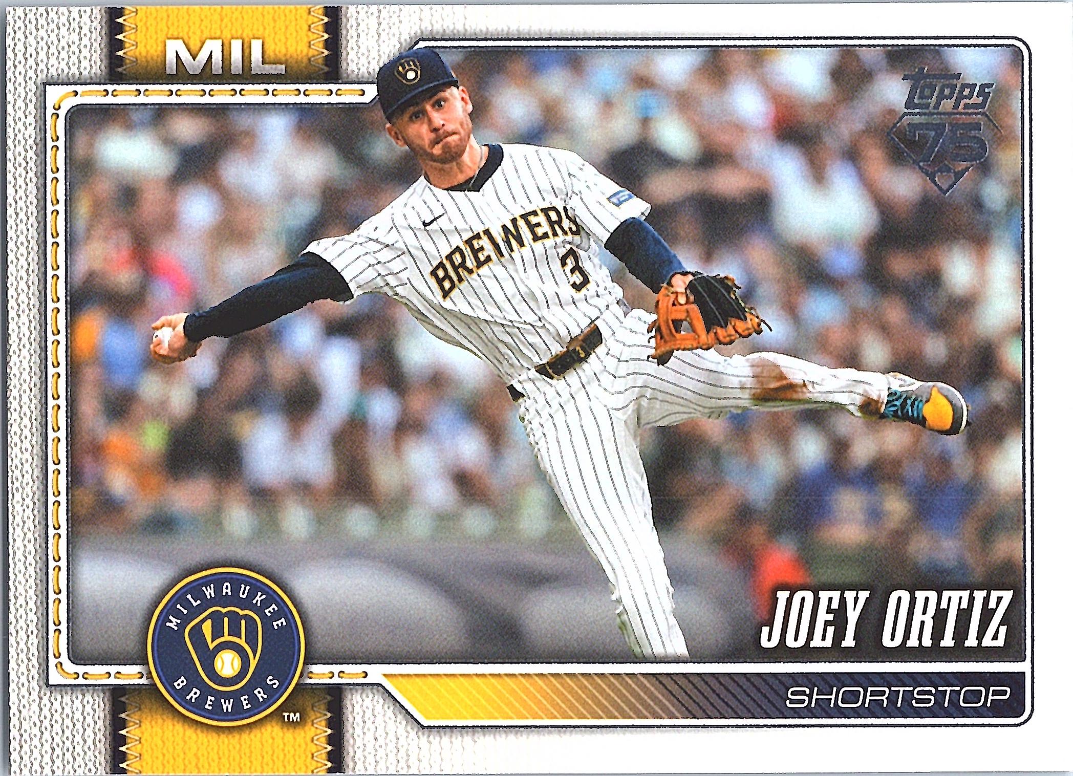 2026 Topps Joey Ortiz #542 Gold Milwaukee Brewers Near Mint or Better