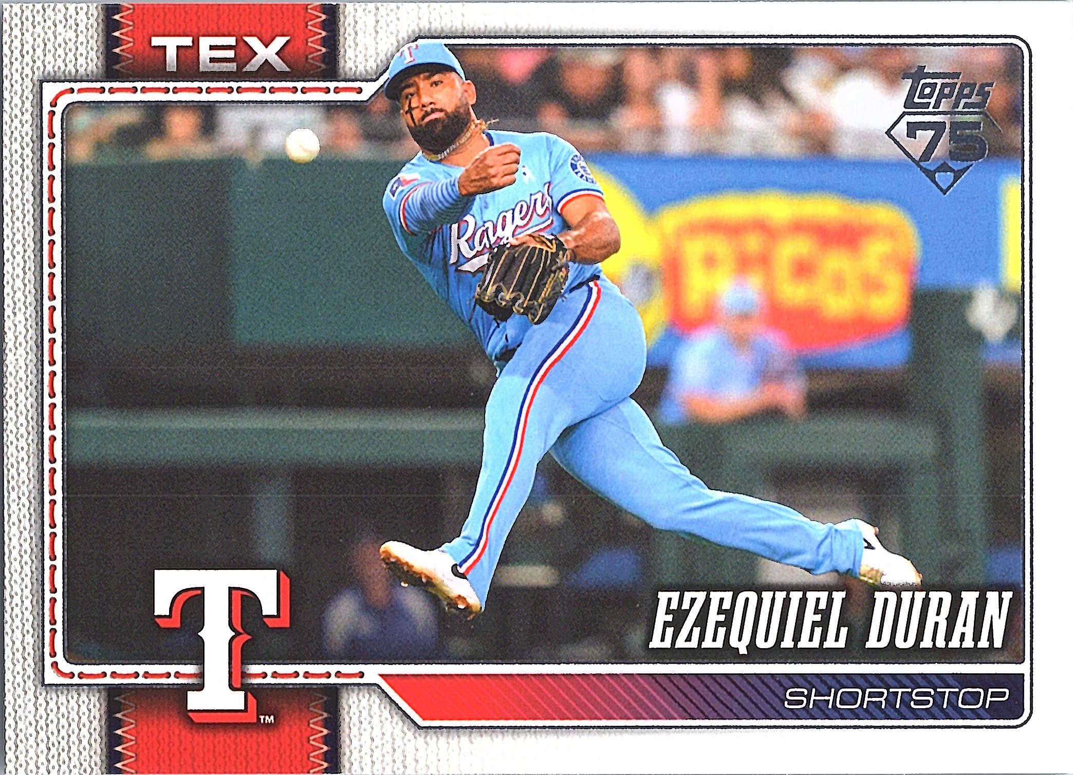 2026 Topps Ezequiel Duran #554 Gold Texas Rangers Near Mint or Better