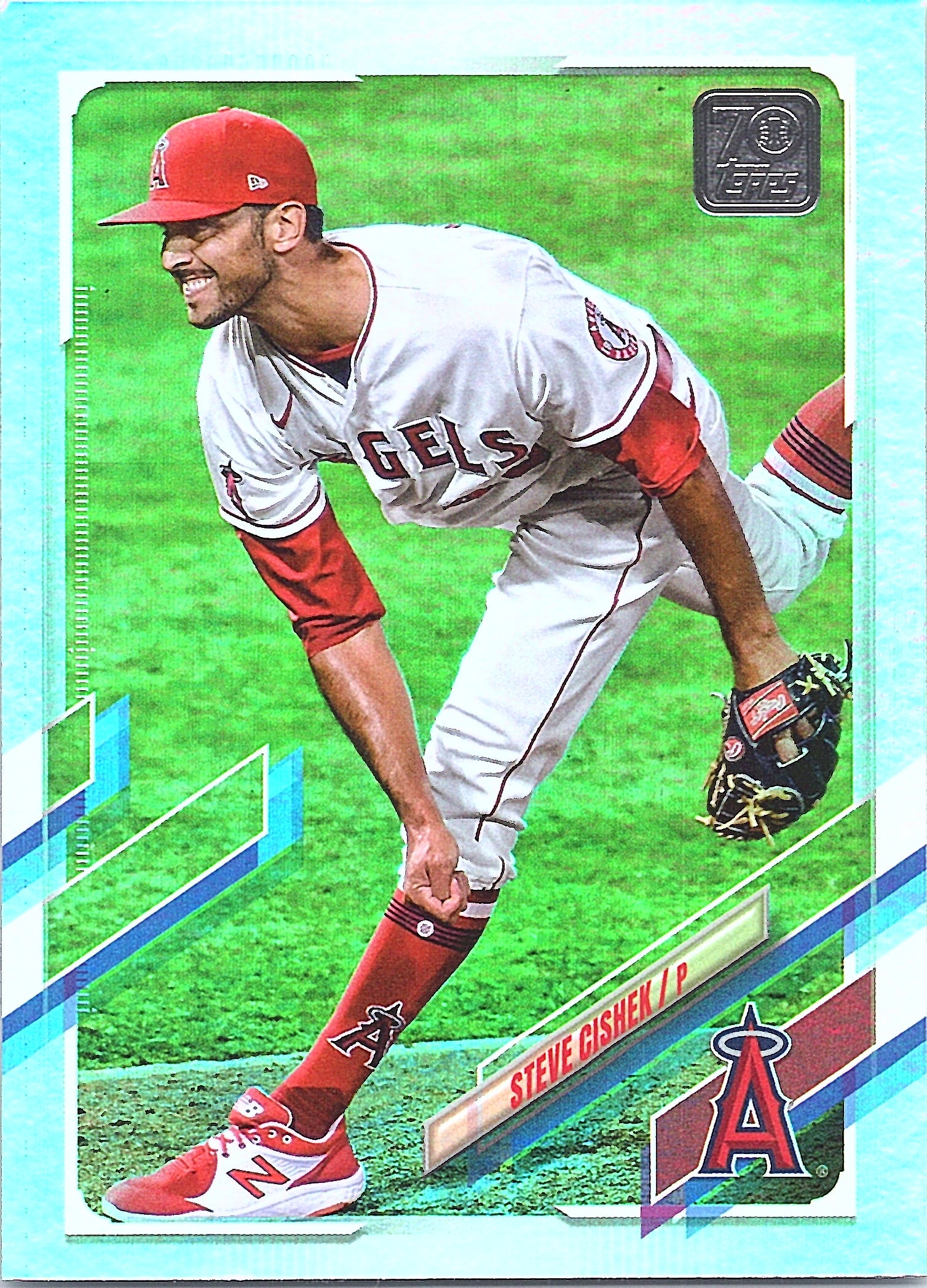 2021 Topps Update Steve Cishek #US224 Rainbow Foil Los Angeles Angels Near Mint