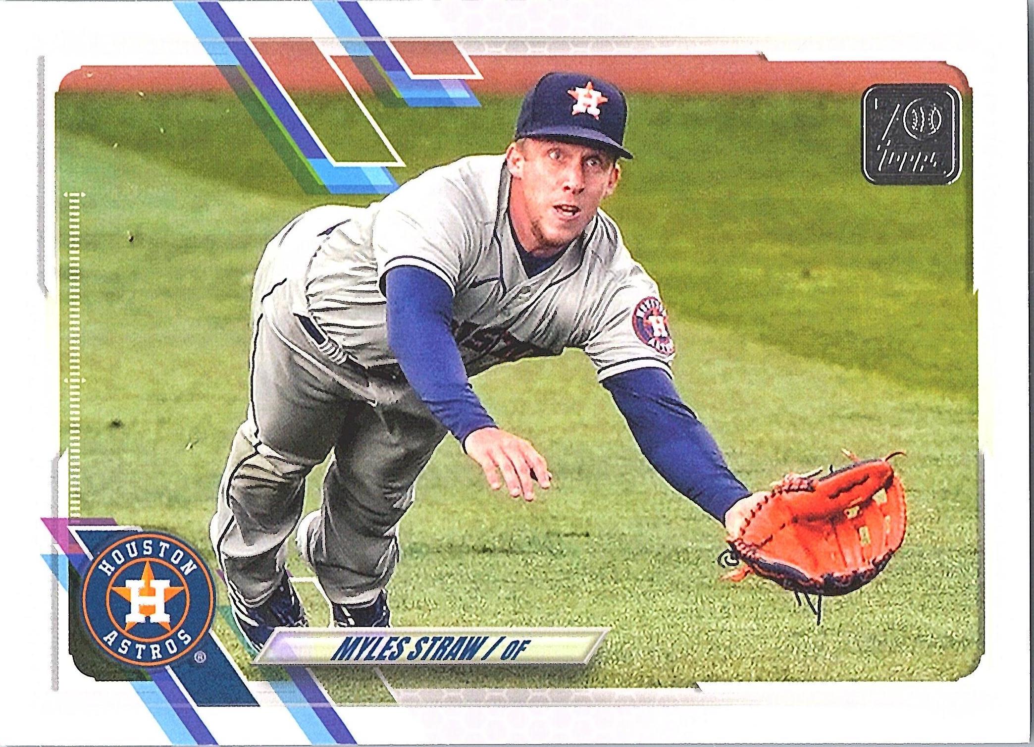 2021 Topps Update Myles Straw #US317 Gold Houston Astros Near Mint or Better