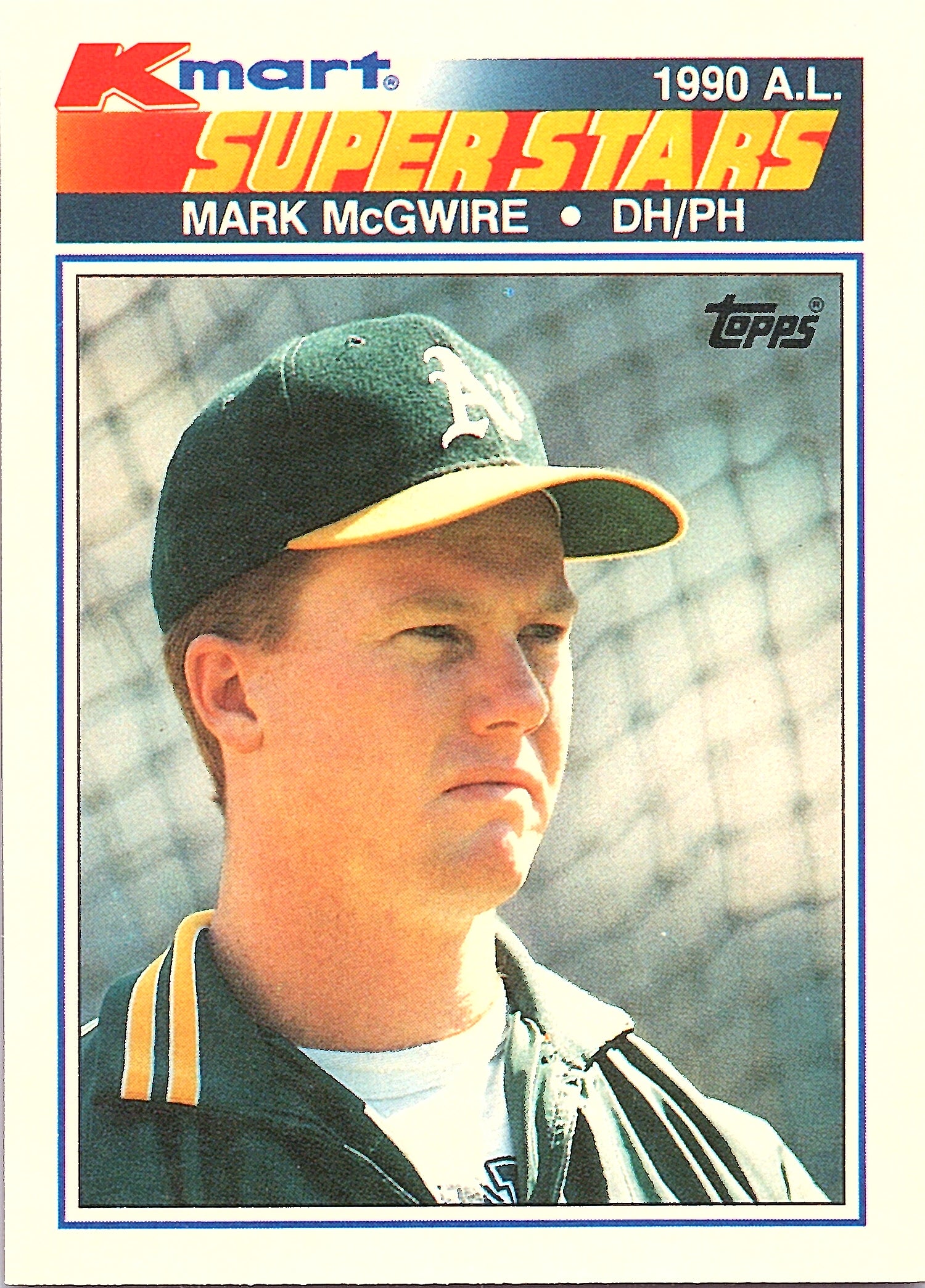 1990 Topps Kmart Super Stars Mark McGwire #32 Oakland Athletics Excellent