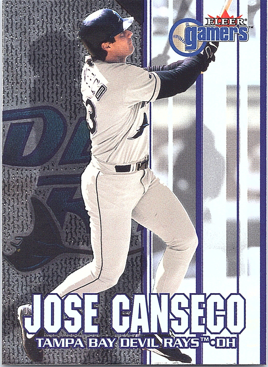 2000 Fleer Gamers Jose Canseco #26 Tampa Bay Devil Rays Excellent