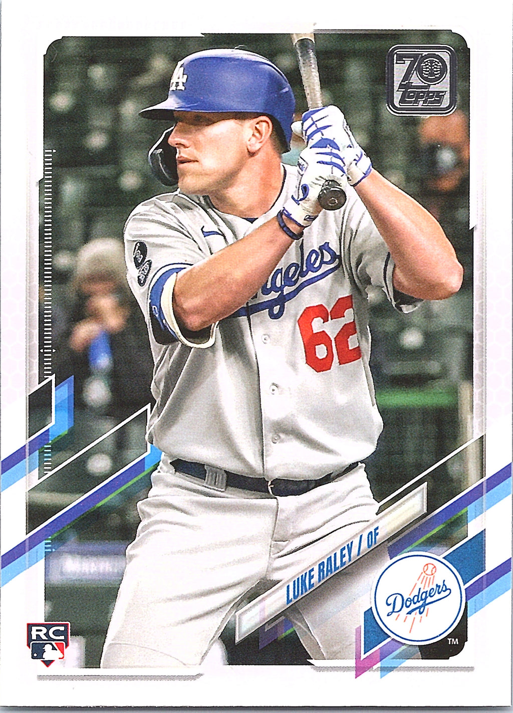 2021 Topps Update Luke Raley #US7 Los Angeles Dodgers Near Mint or Better
