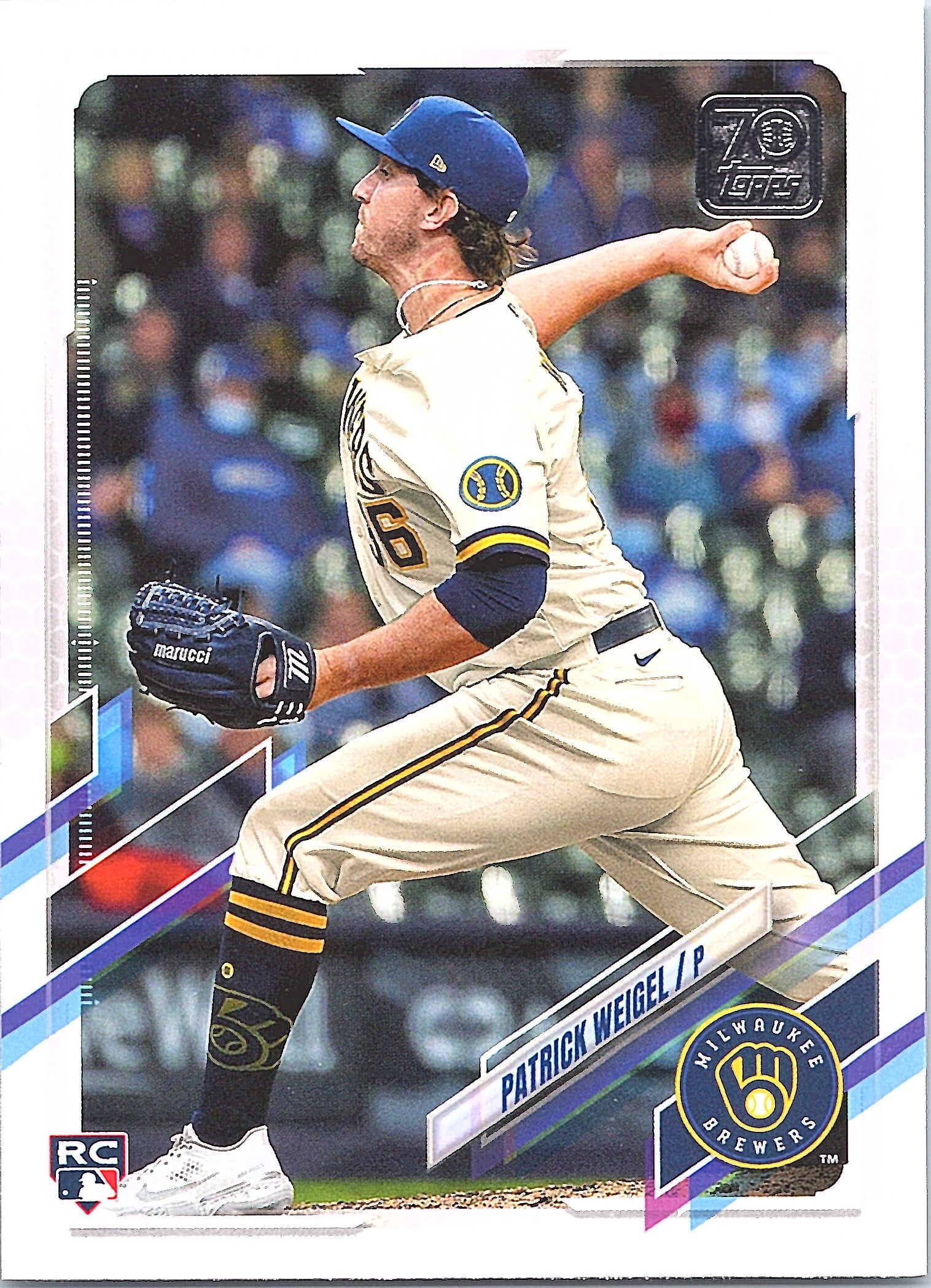 2021 Topps Update Patrick Weigel #US31 Milwaukee Brewers Near Mint or Better