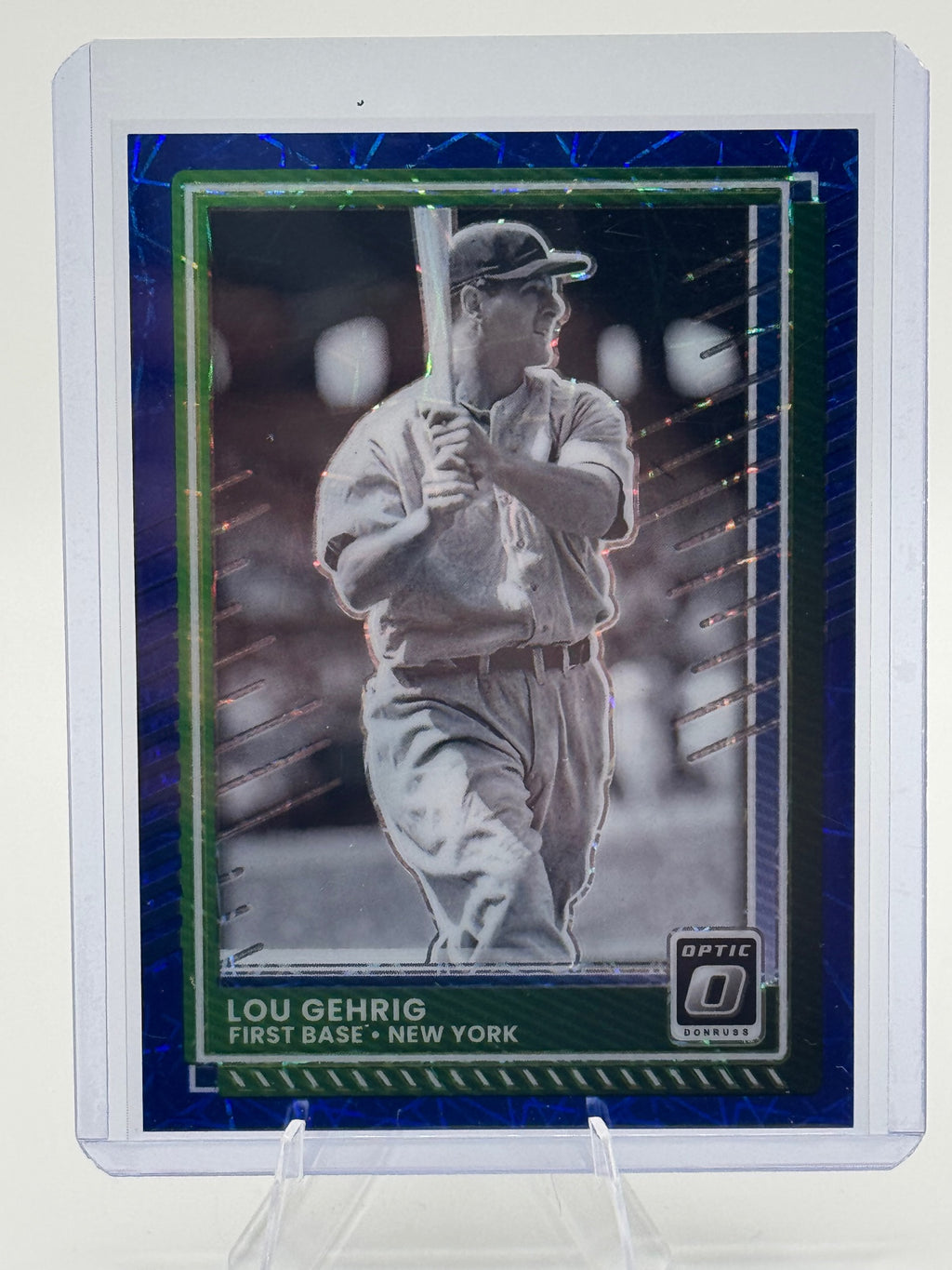 2025 Donruss Lou Gehrig #55 Optic Blue Velocity New York Yankees Near Mint