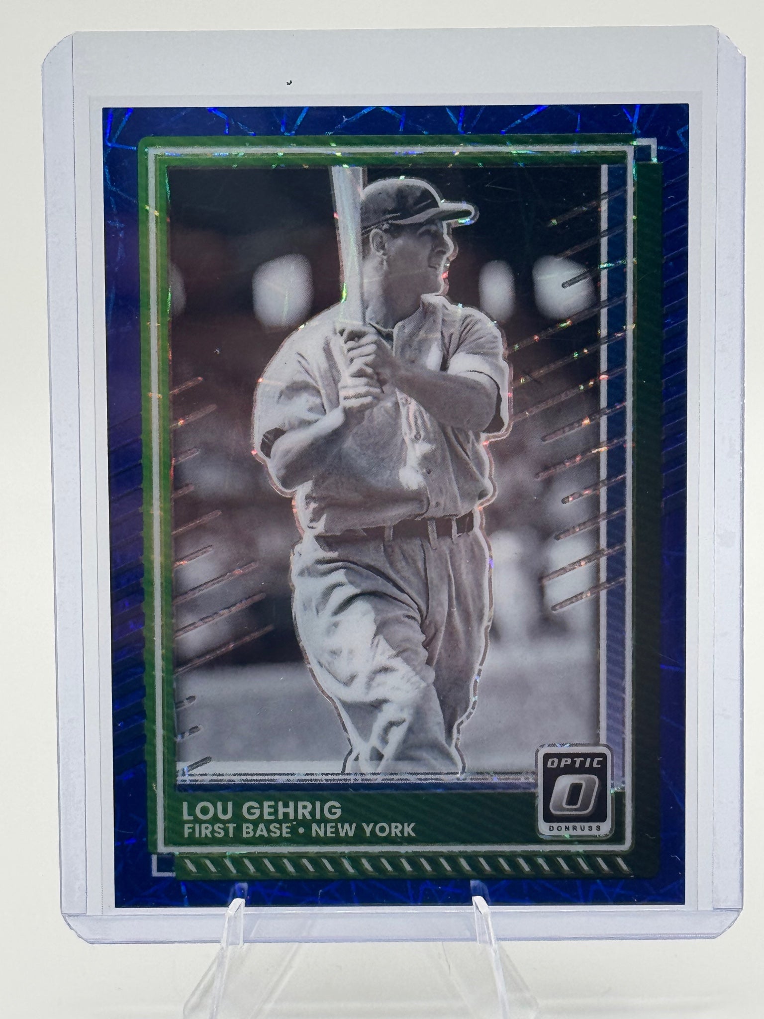 2025 Donruss Lou Gehrig #55 Optic Blue Velocity New York Yankees Near Mint