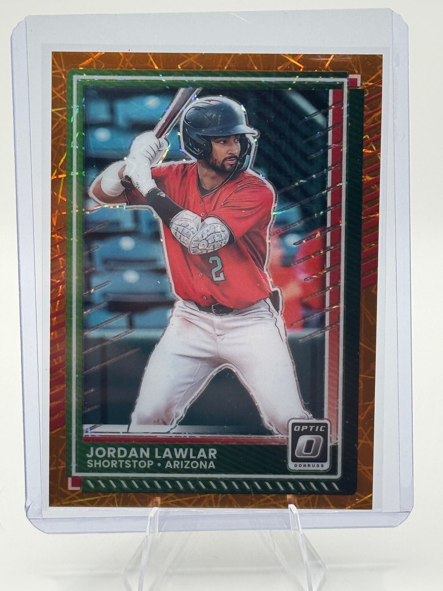 2025 Donruss Jordan Lawlar #70 Optic Orange Velocity Arizona Diamondbacks NM