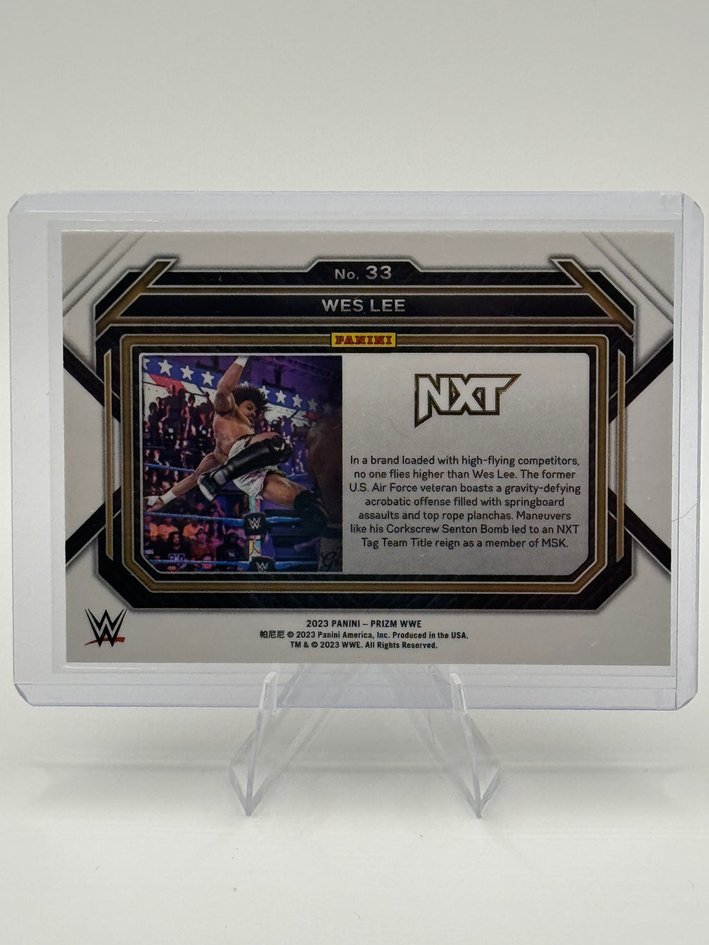 2023 Panini Prizm WWE Wes Lee #33 Near Mint or Better