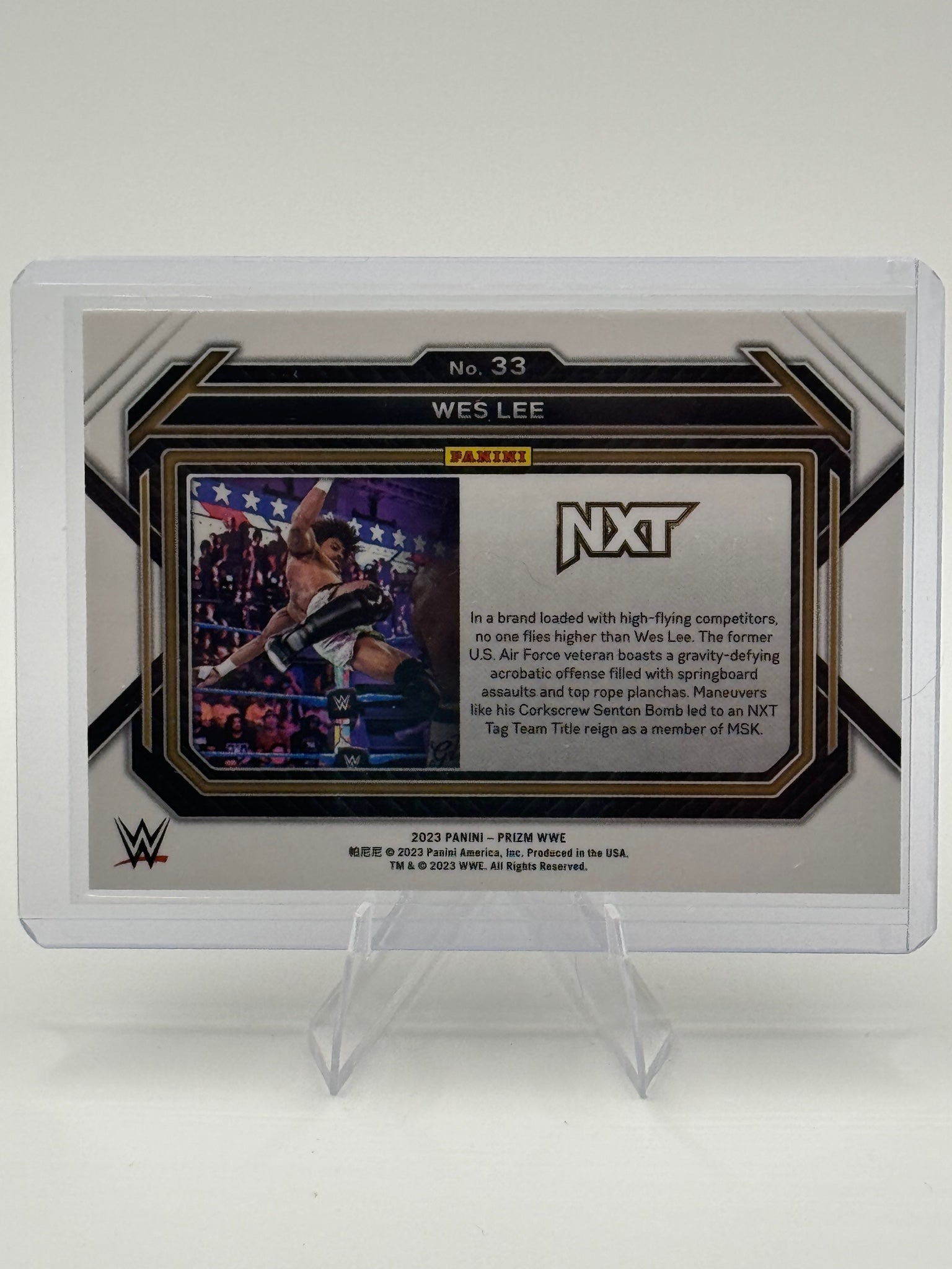 2023 Panini Prizm WWE Wes Lee #33 Near Mint or Better