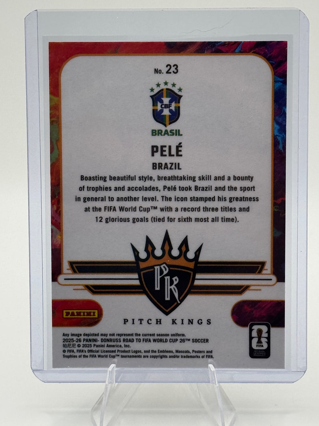 2025-26 Donruss Road to FIFA World Cup Pele #23 Pitch Kings Brazil Near Mint