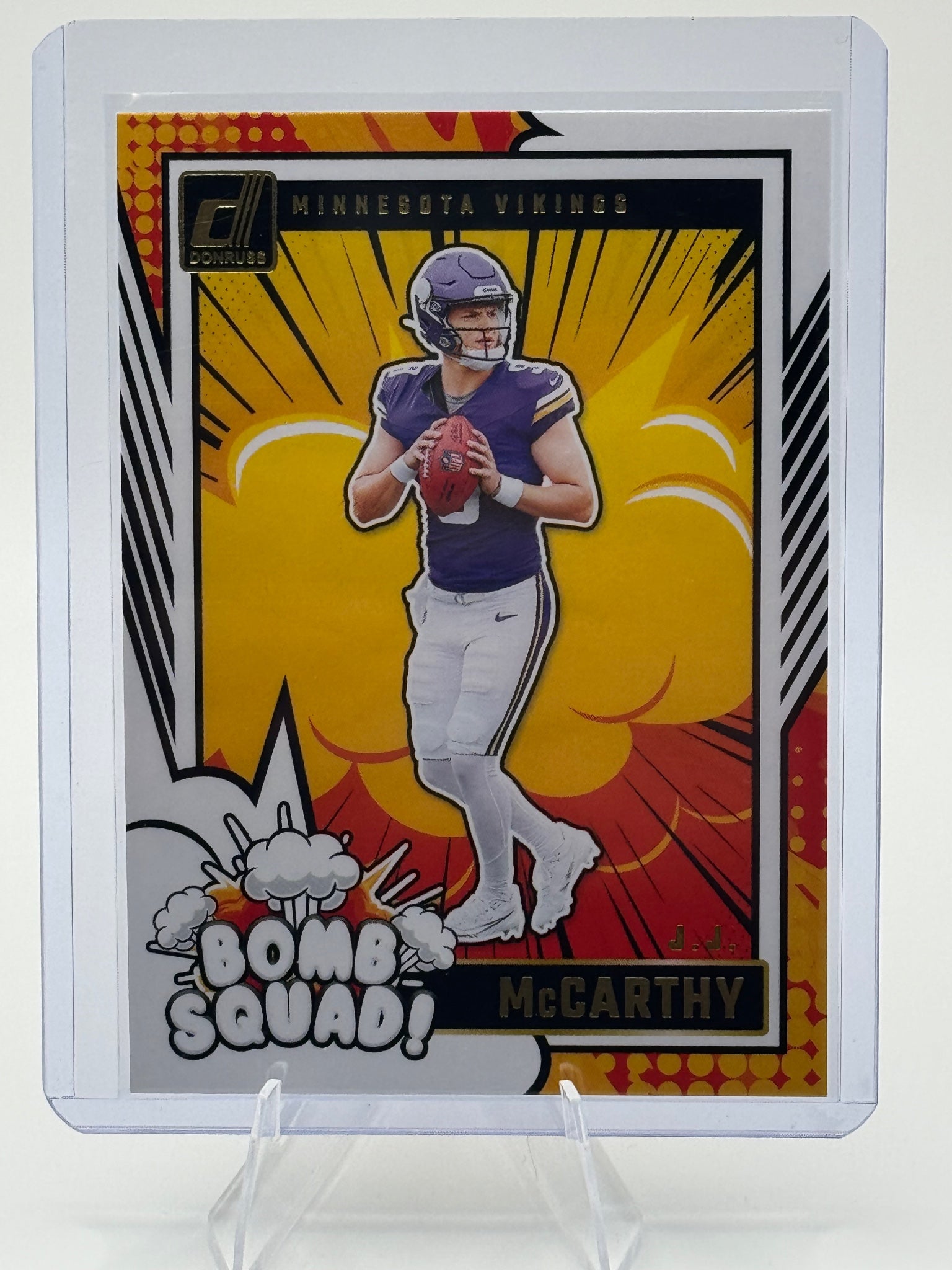 2024 Donruss J.J. McCarthy #5 Bomb Squad Minnesota Vikings Near Mint or Better