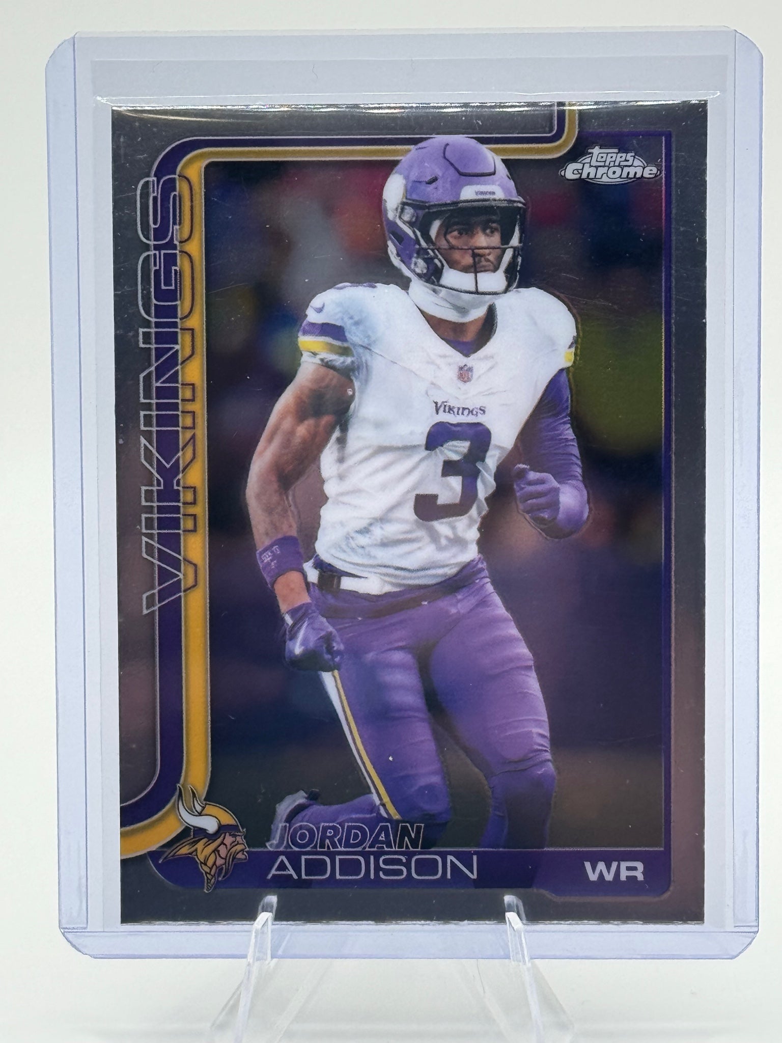 2025 Topps Chrome Jordan Addison #202 Minnesota Vikings Near Mint or Better